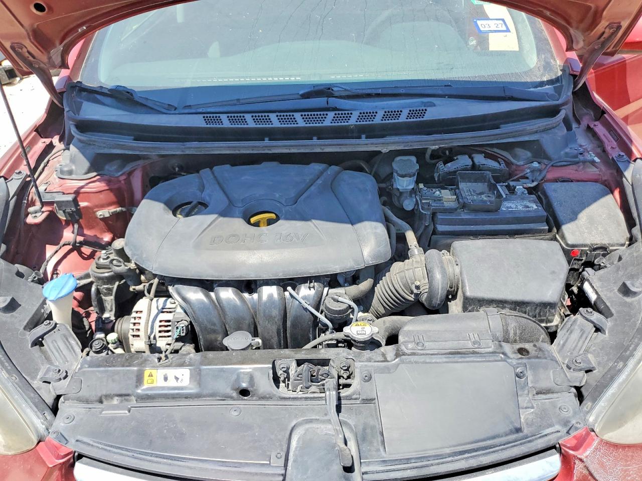 2014 Hyundai Elantra Se Red vin: 5NPDH4AE6EH496430