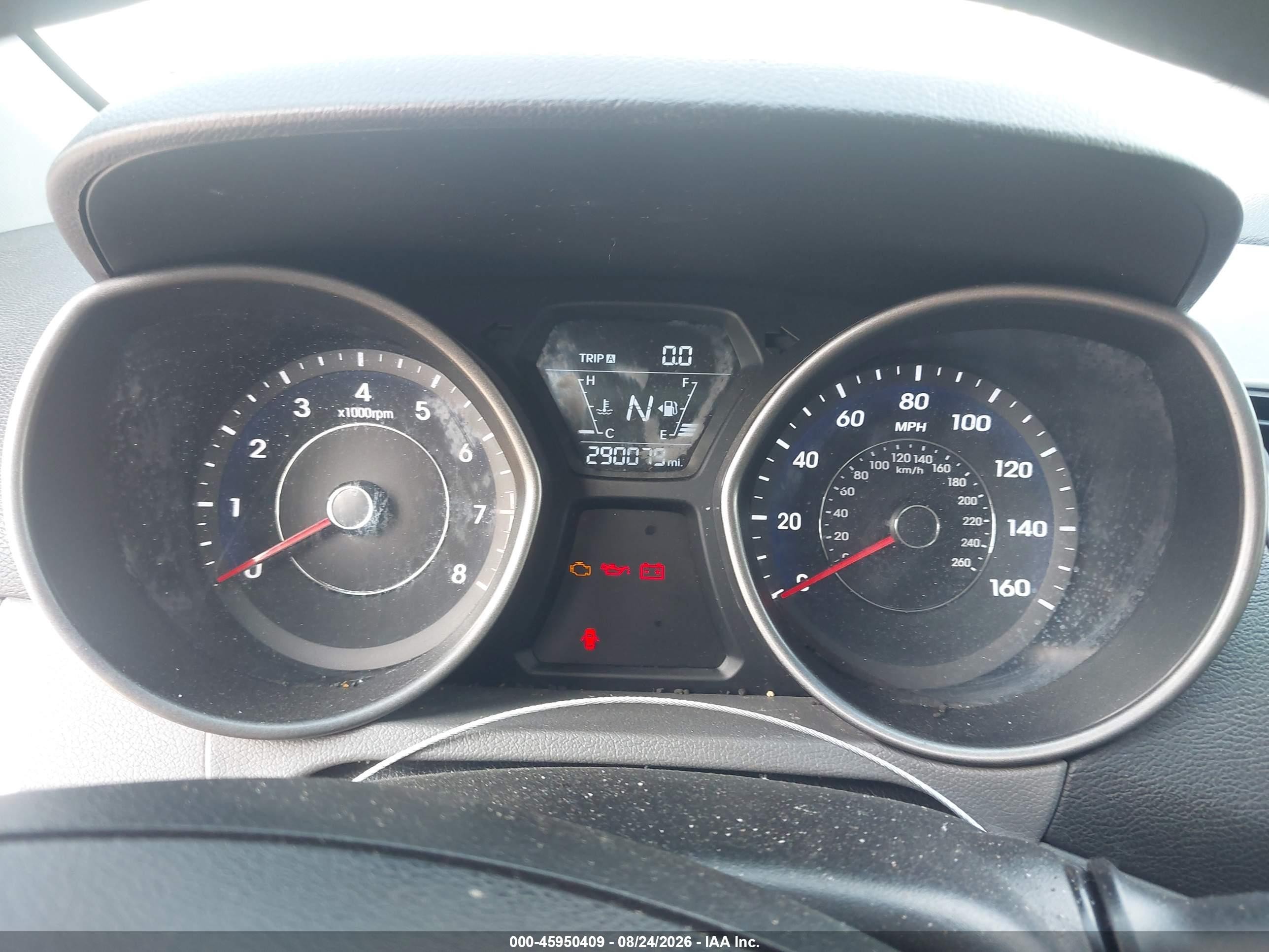 2014 Hyundai Elantra Se Gray vin: 5NPDH4AE6EH499456