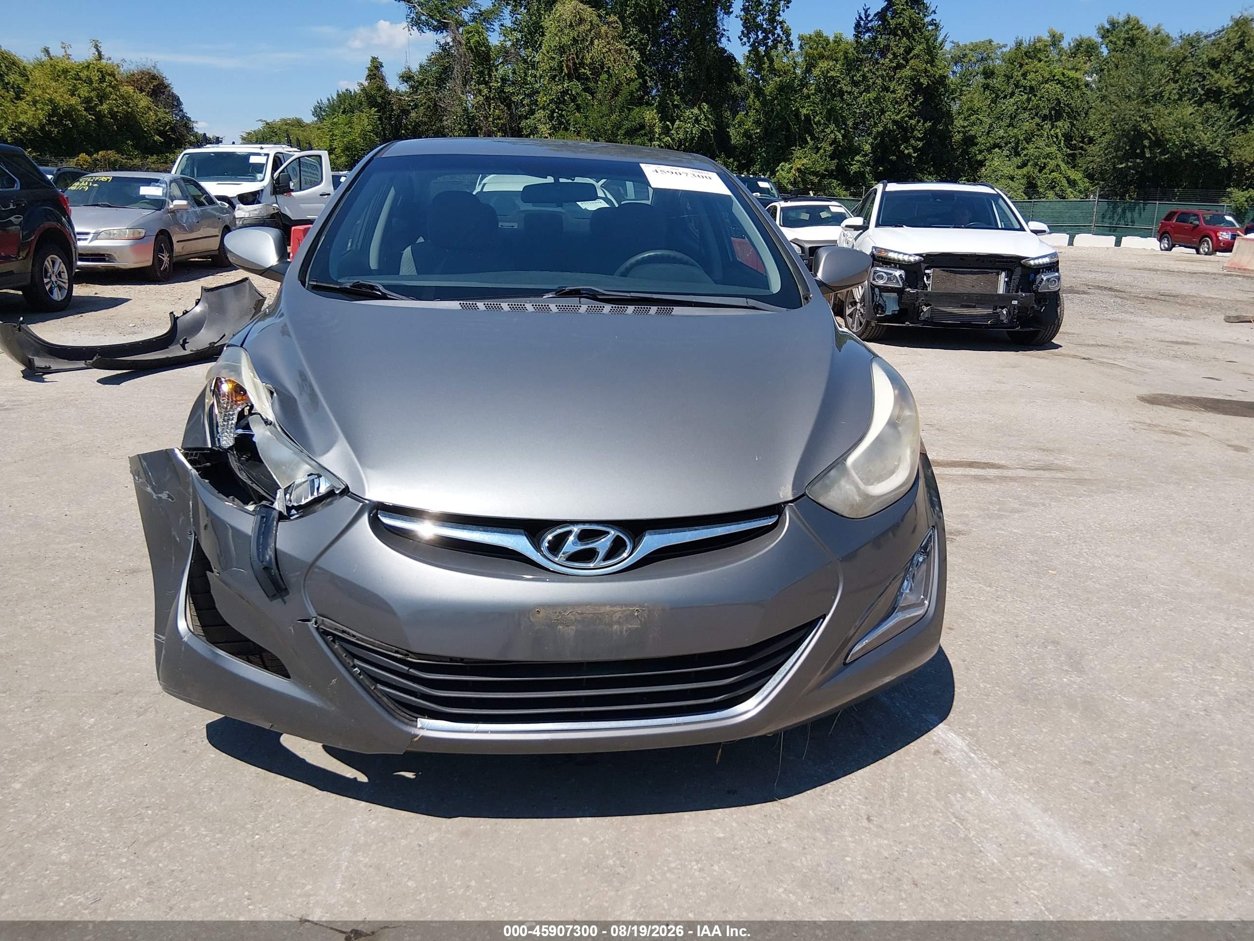 2014 Hyundai Elantra Se Gray vin: 5NPDH4AE6EH502372