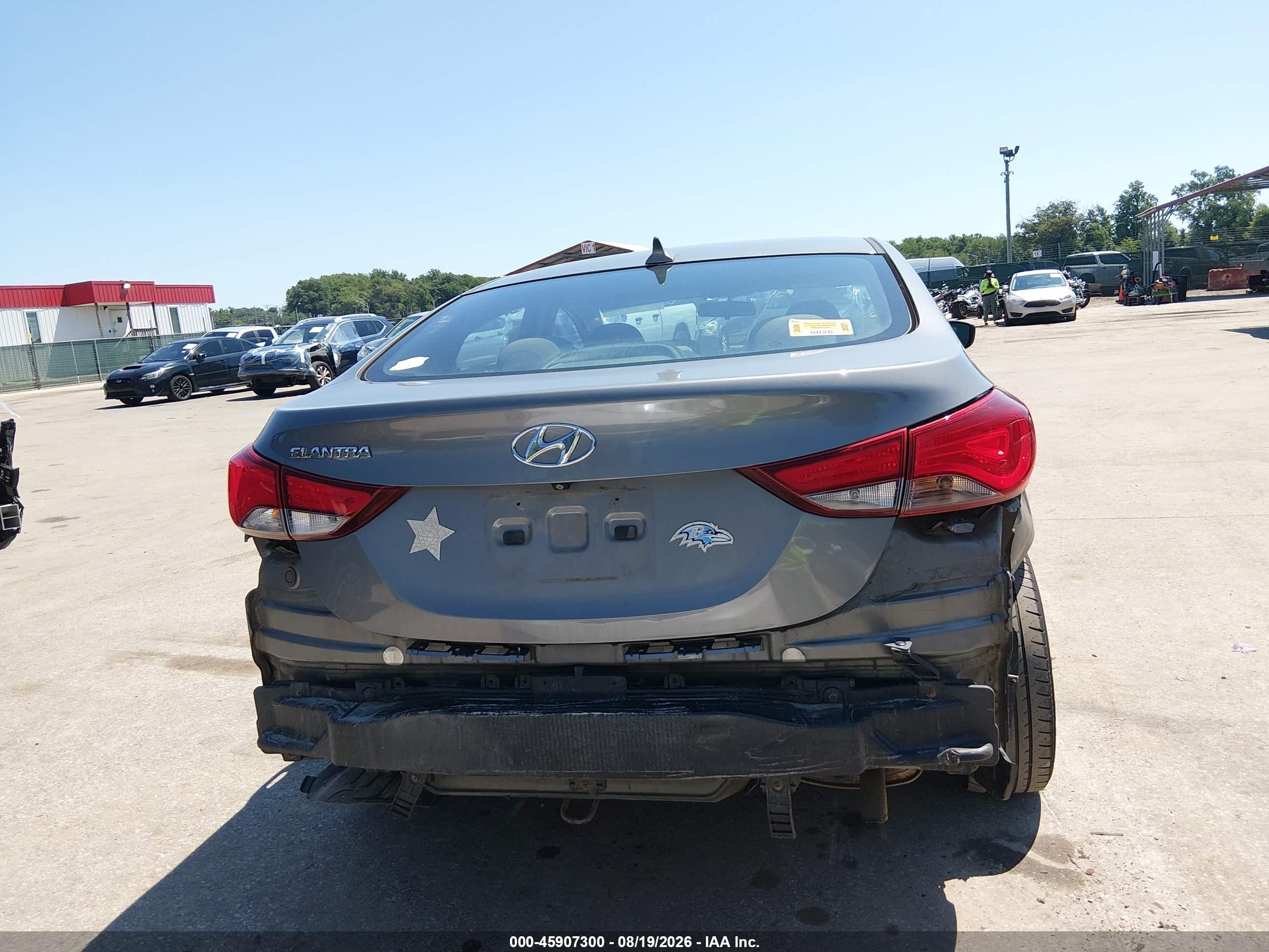 2014 Hyundai Elantra Se Gray vin: 5NPDH4AE6EH502372