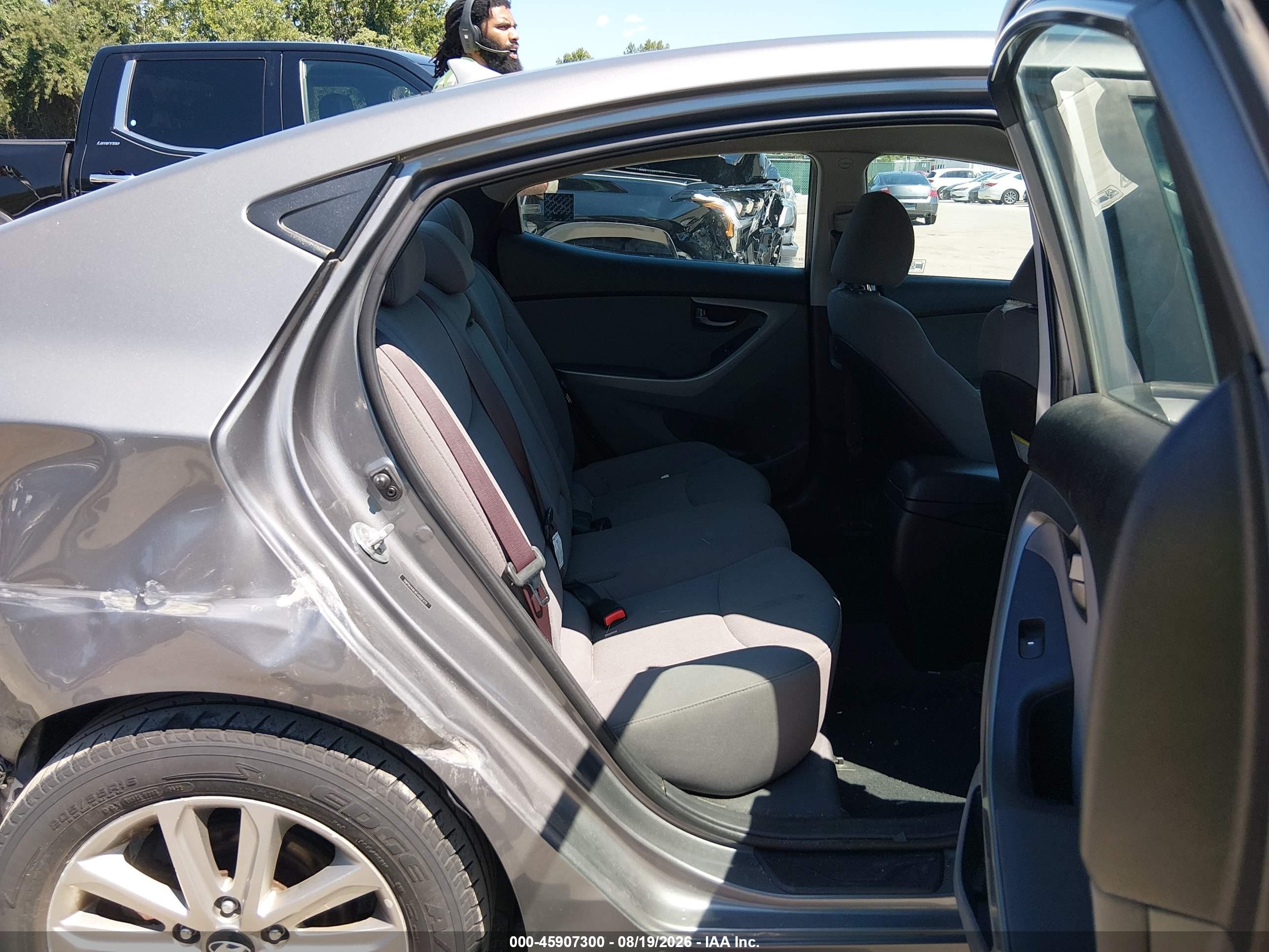 2014 Hyundai Elantra Se Gray vin: 5NPDH4AE6EH502372