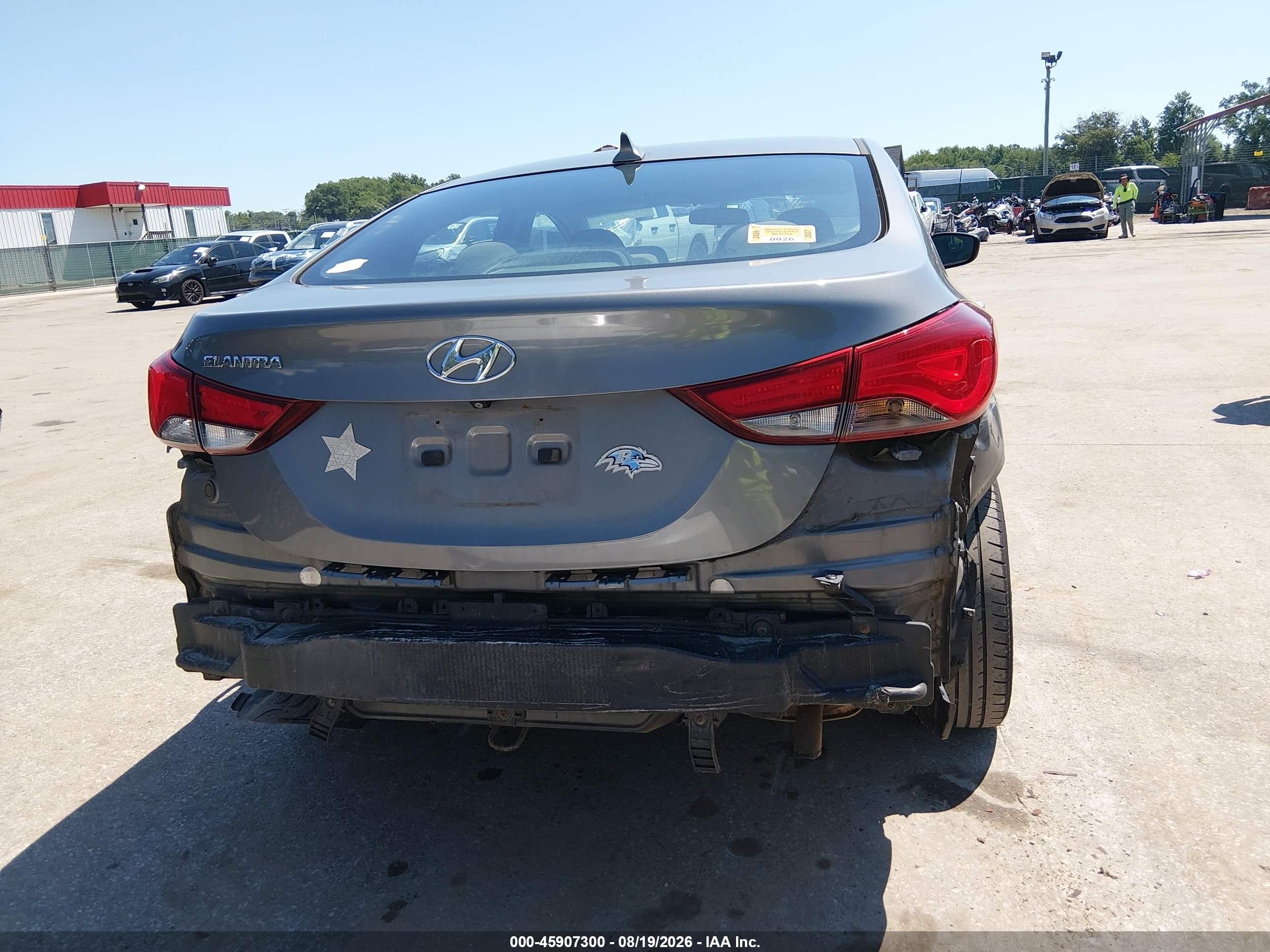 2014 Hyundai Elantra Se Gray vin: 5NPDH4AE6EH502372