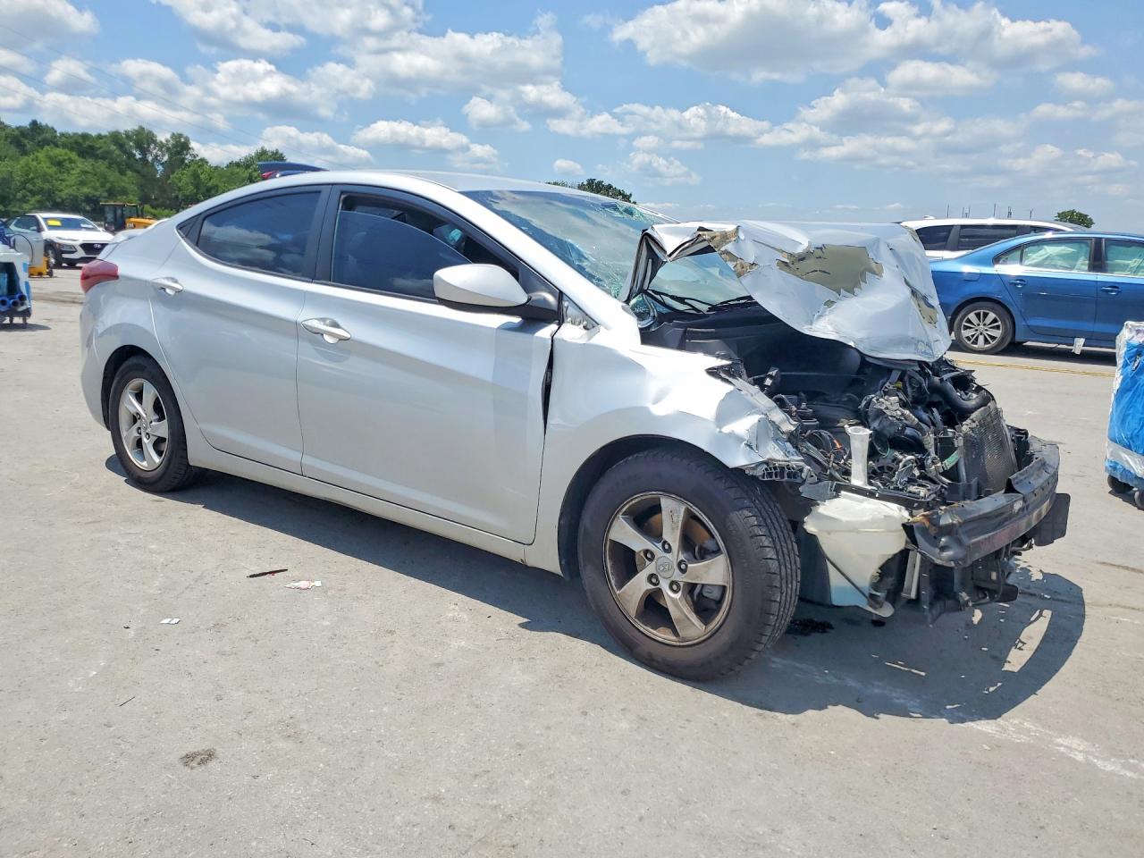 2014 Hyundai Elantra Se Silver vin: 5NPDH4AE6EH507202