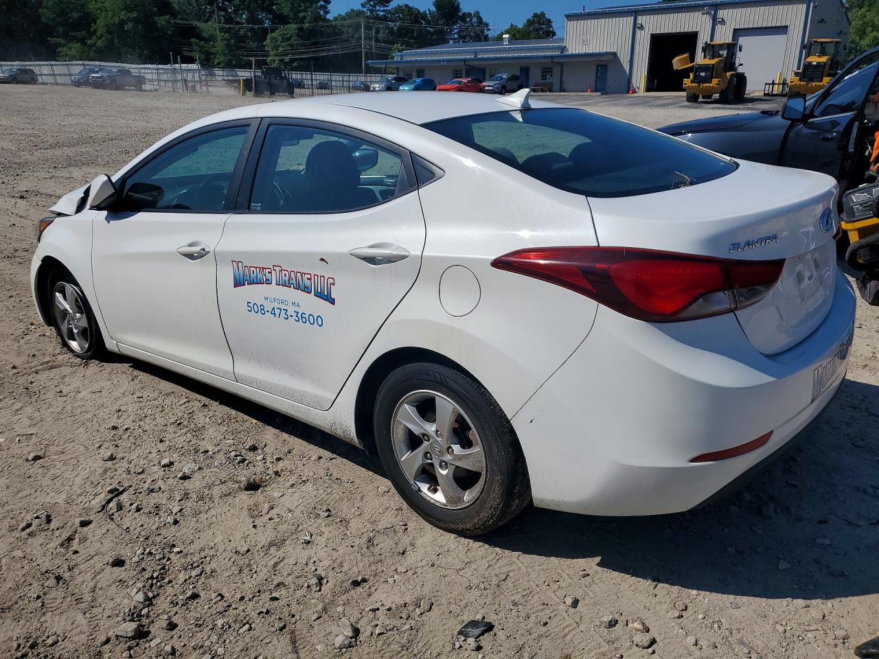 2014 Hyundai Elantra Se White vin: 5NPDH4AE6EH507393
