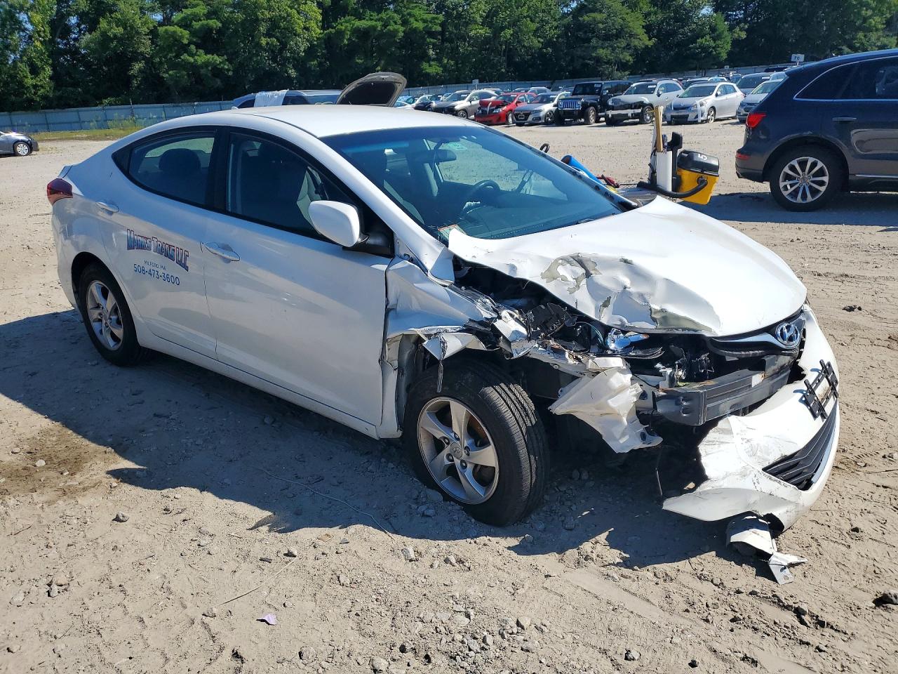 2014 Hyundai Elantra Se White vin: 5NPDH4AE6EH507393