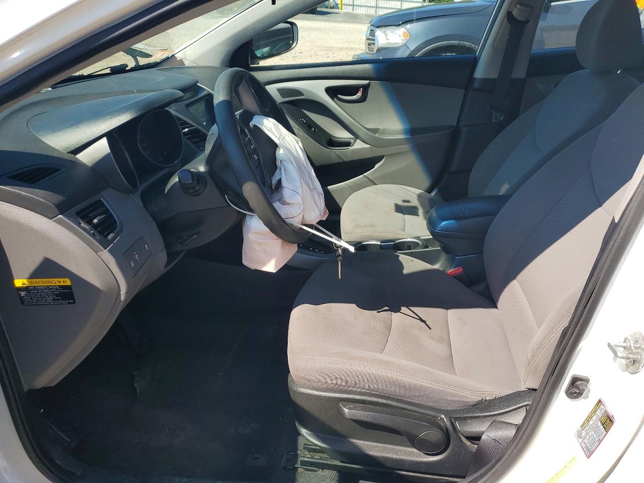2014 Hyundai Elantra Se White vin: 5NPDH4AE6EH507393