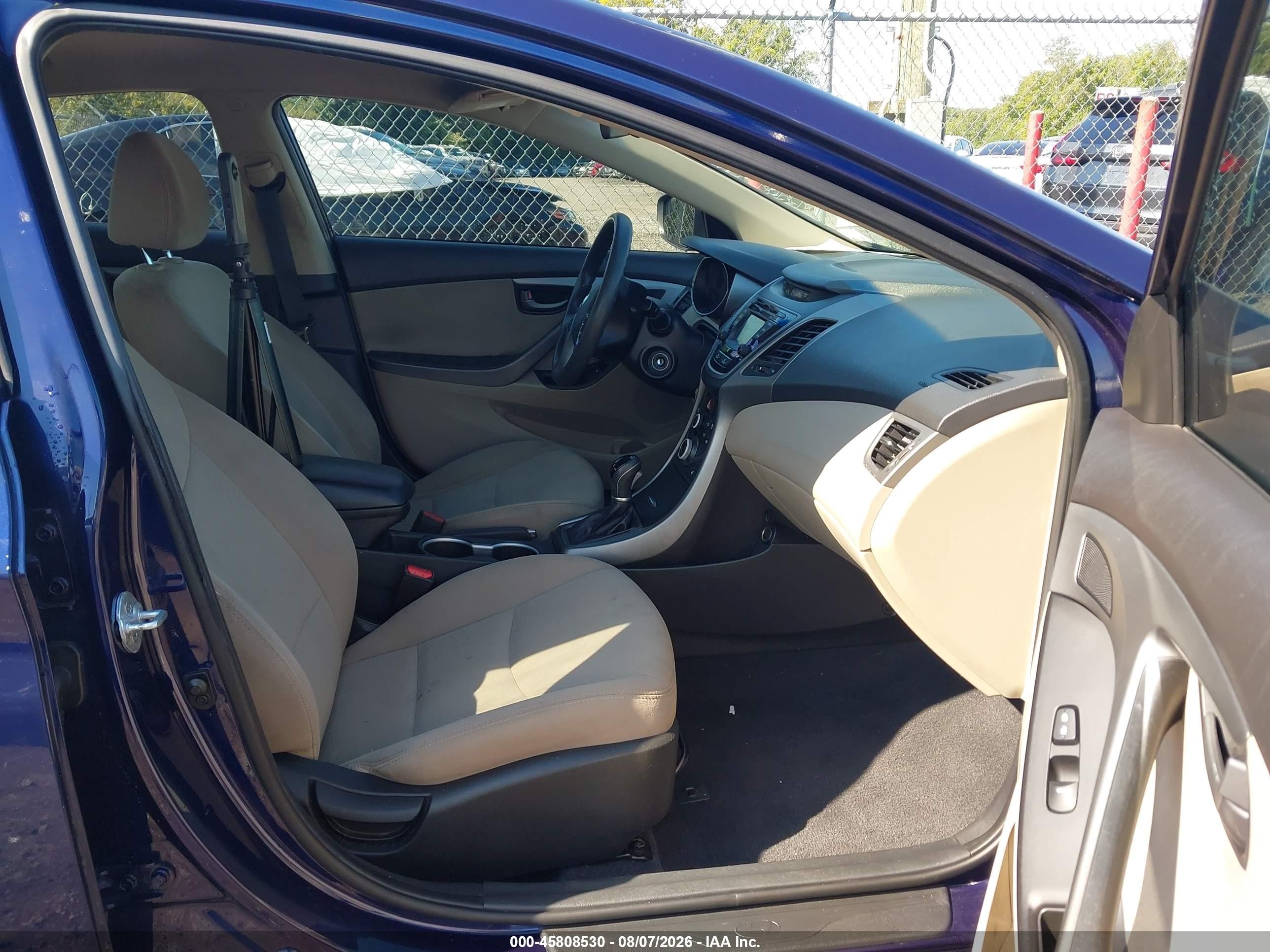 2014 Hyundai Elantra Se Blue vin: 5NPDH4AE6EH510603