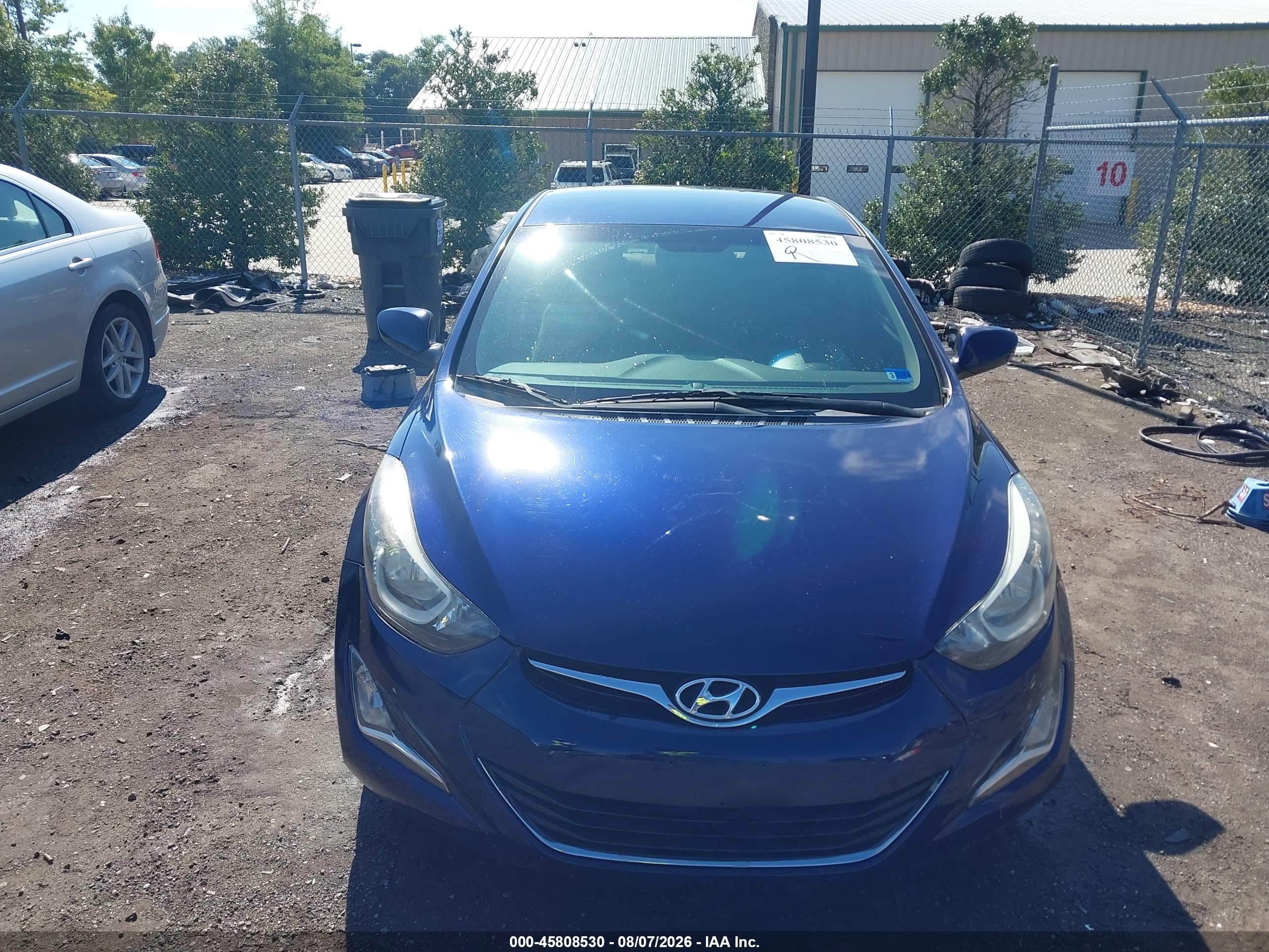 2014 Hyundai Elantra Se Blue vin: 5NPDH4AE6EH510603