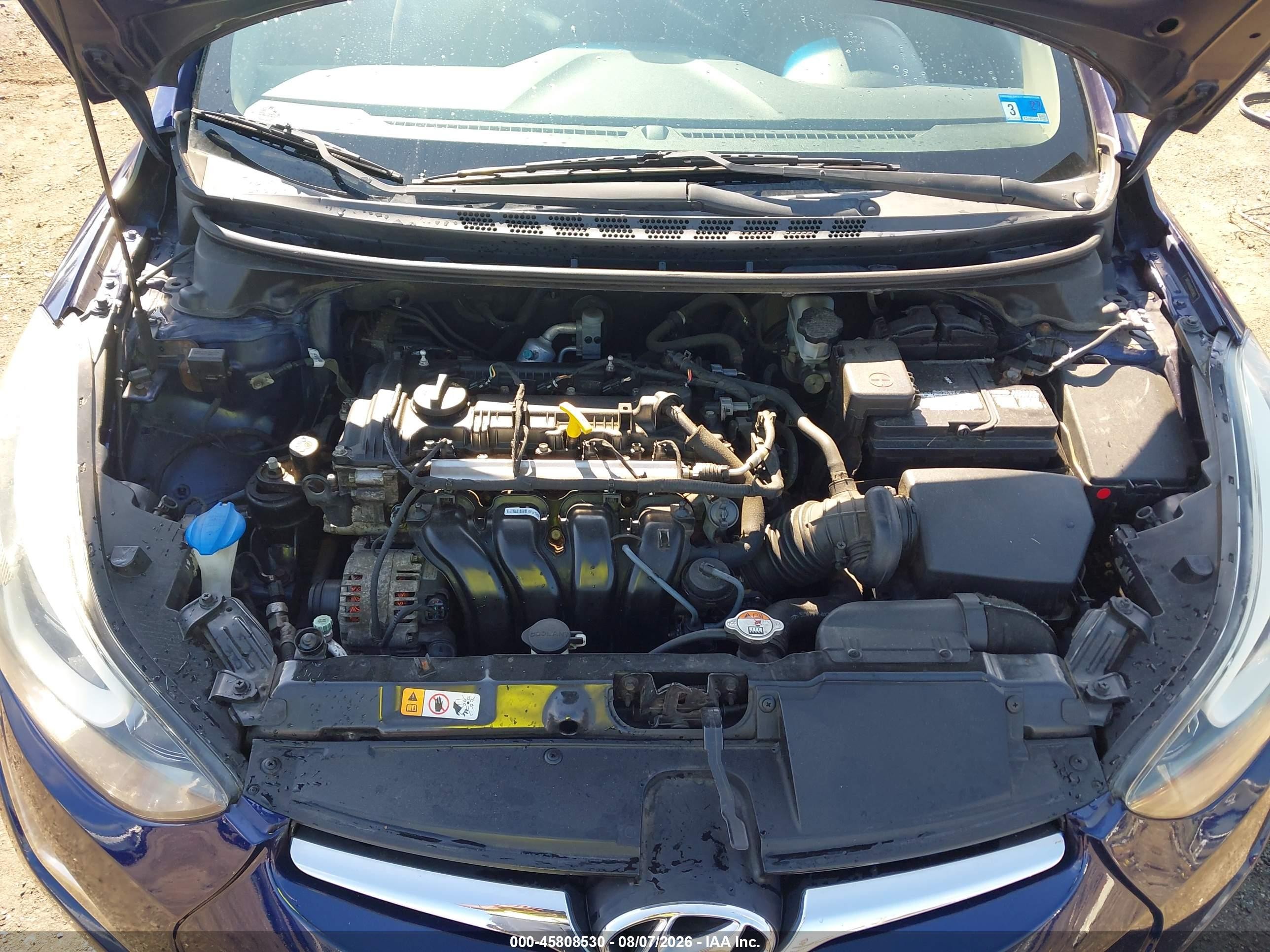 2014 Hyundai Elantra Se Blue vin: 5NPDH4AE6EH510603