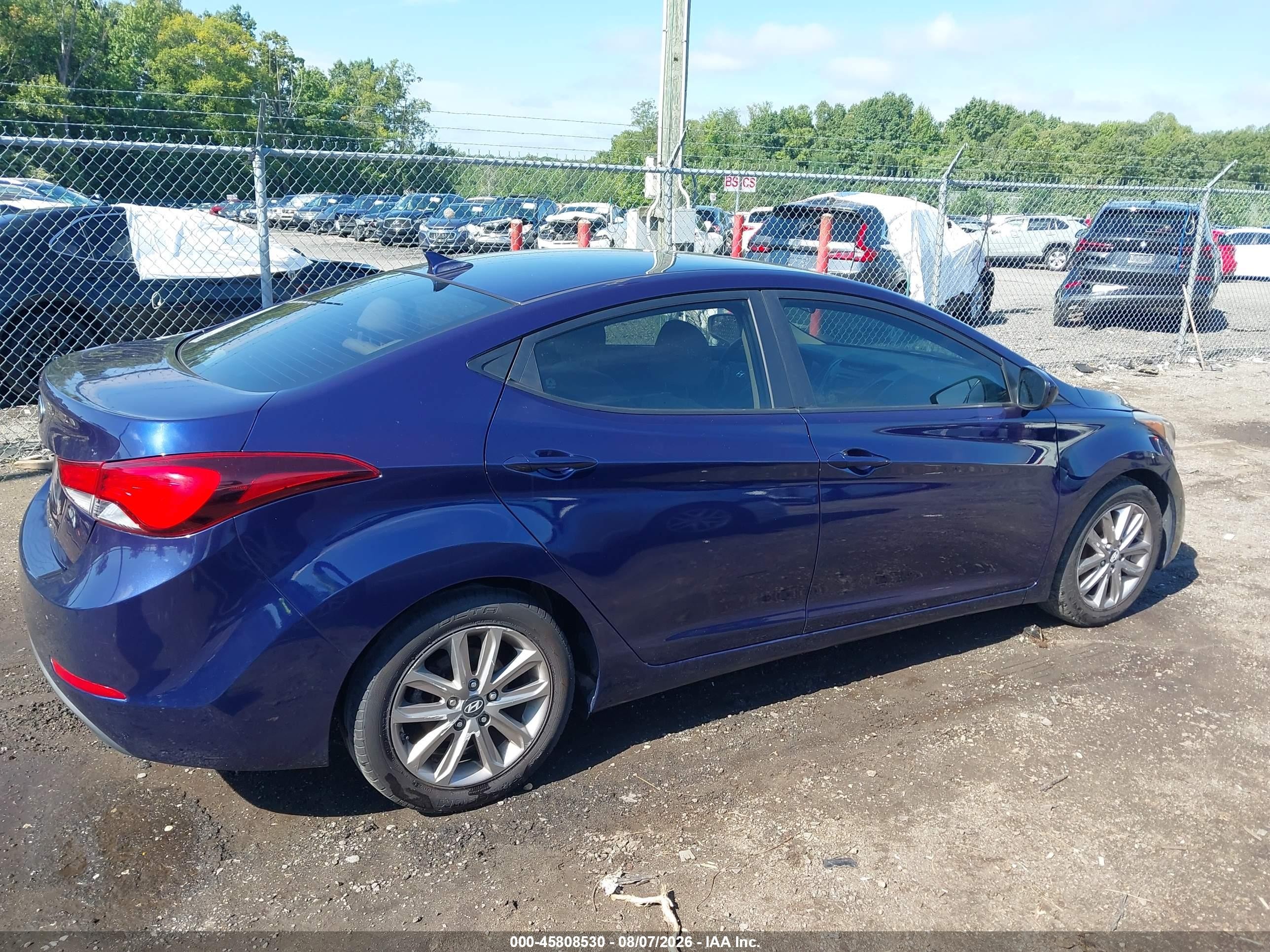 2014 Hyundai Elantra Se Blue vin: 5NPDH4AE6EH510603