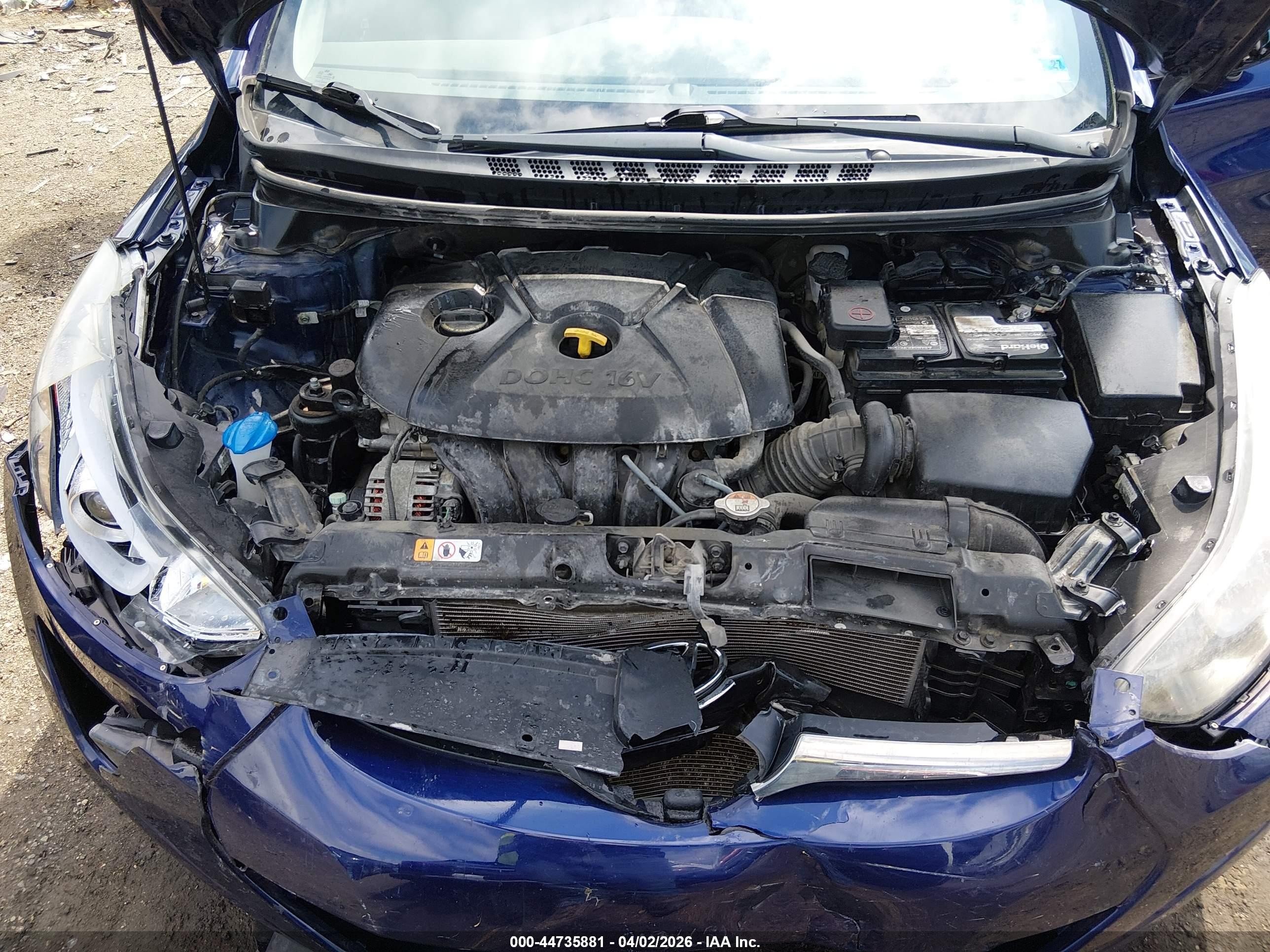 2014 Hyundai Elantra Limited Blue vin: 5NPDH4AE6EH512710