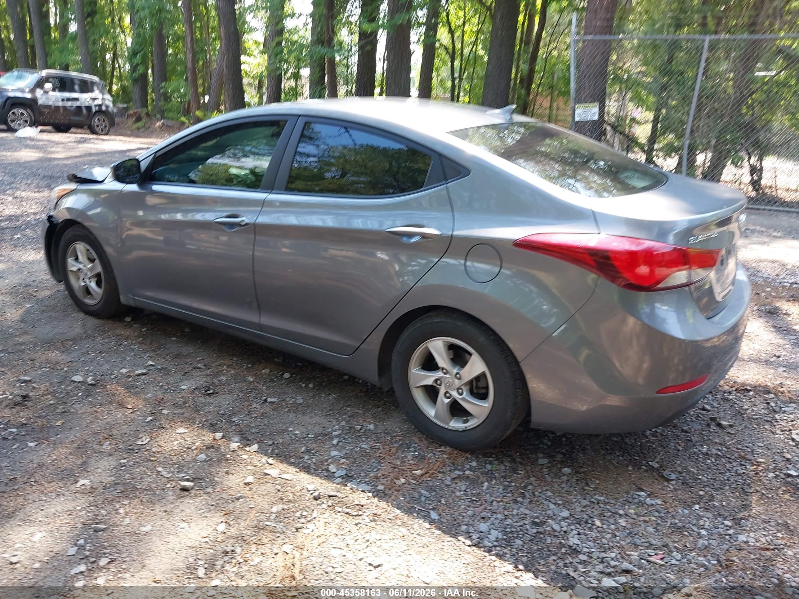 2014 Hyundai Elantra Se Gray vin: 5NPDH4AE6EH515199