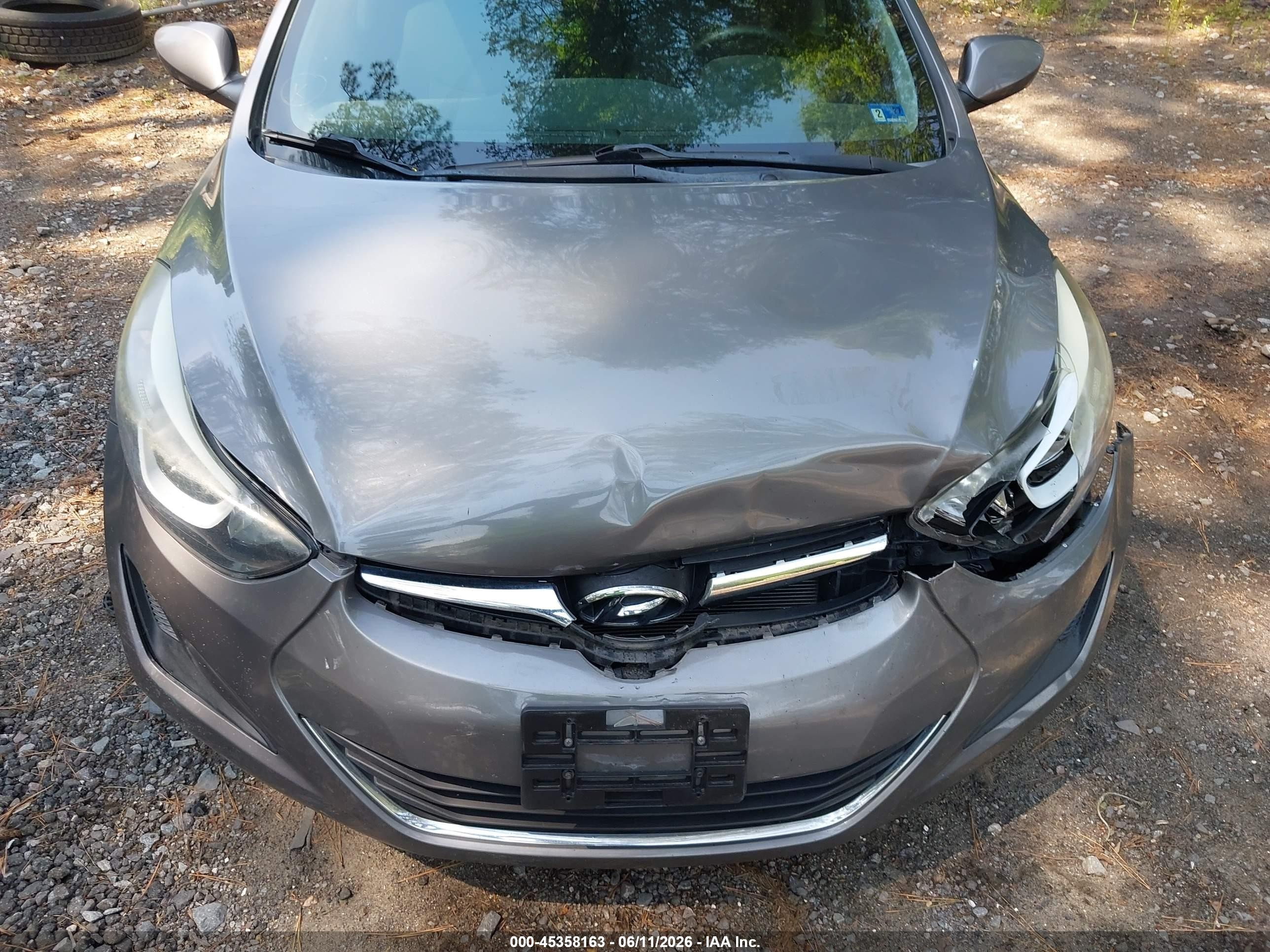 2014 Hyundai Elantra Se Gray vin: 5NPDH4AE6EH515199