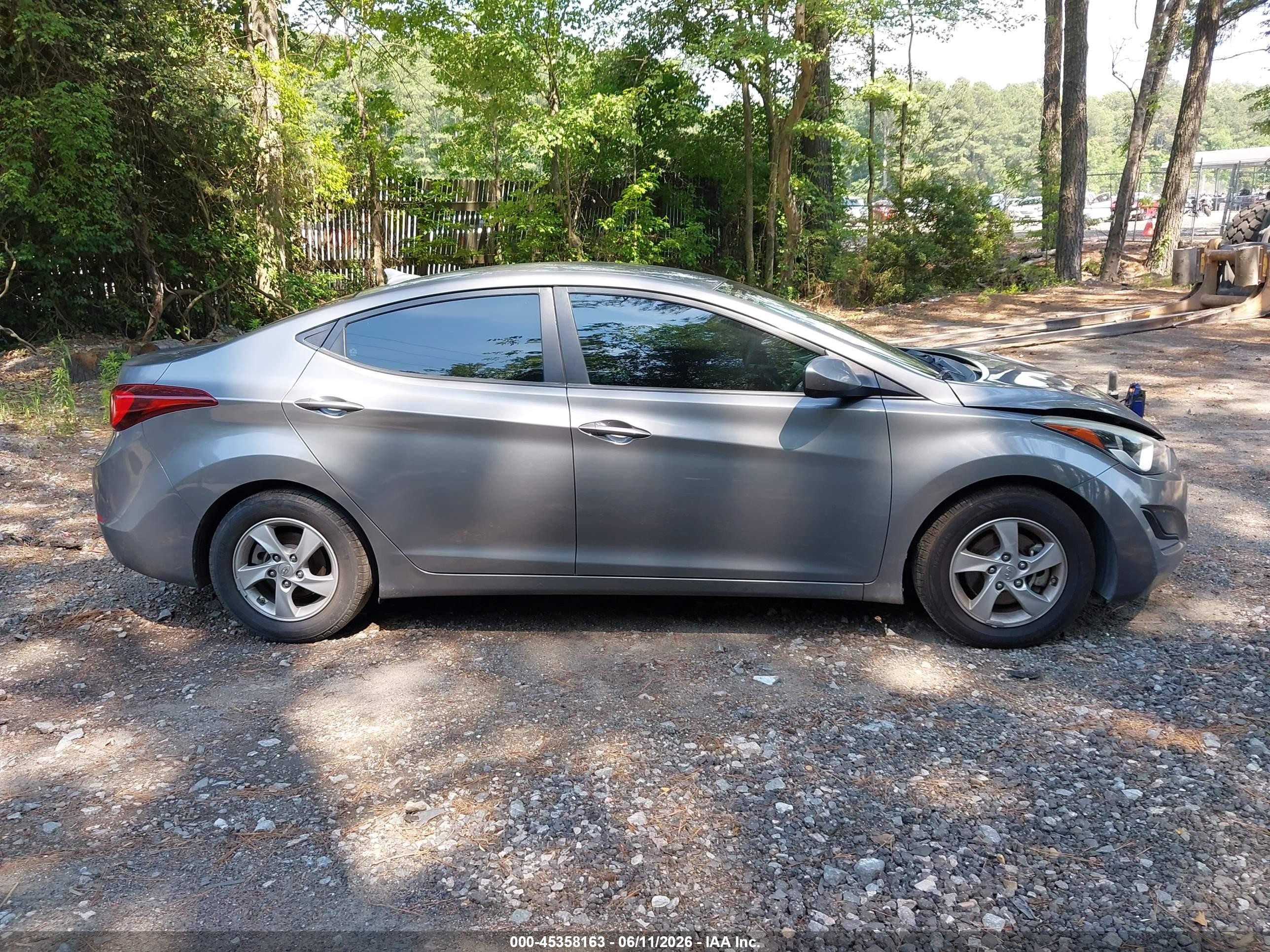 2014 Hyundai Elantra Se Gray vin: 5NPDH4AE6EH515199