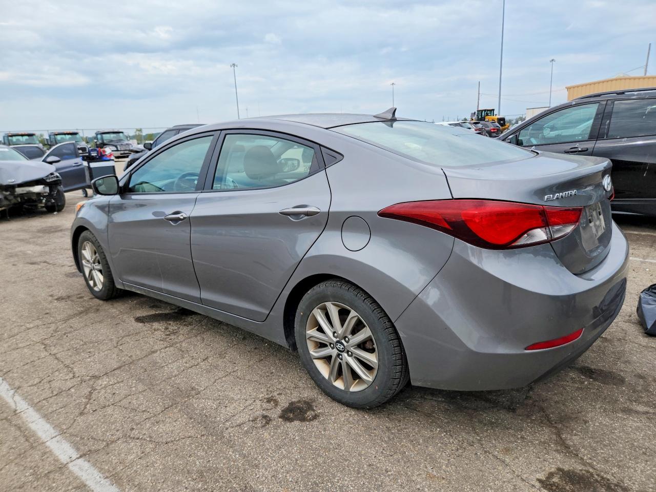 2014 Hyundai Elantra Se Gray vin: 5NPDH4AE6EH515509