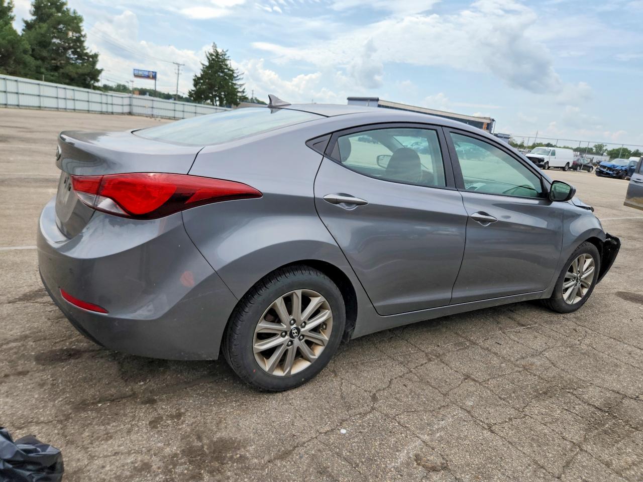 2014 Hyundai Elantra Se Gray vin: 5NPDH4AE6EH515509