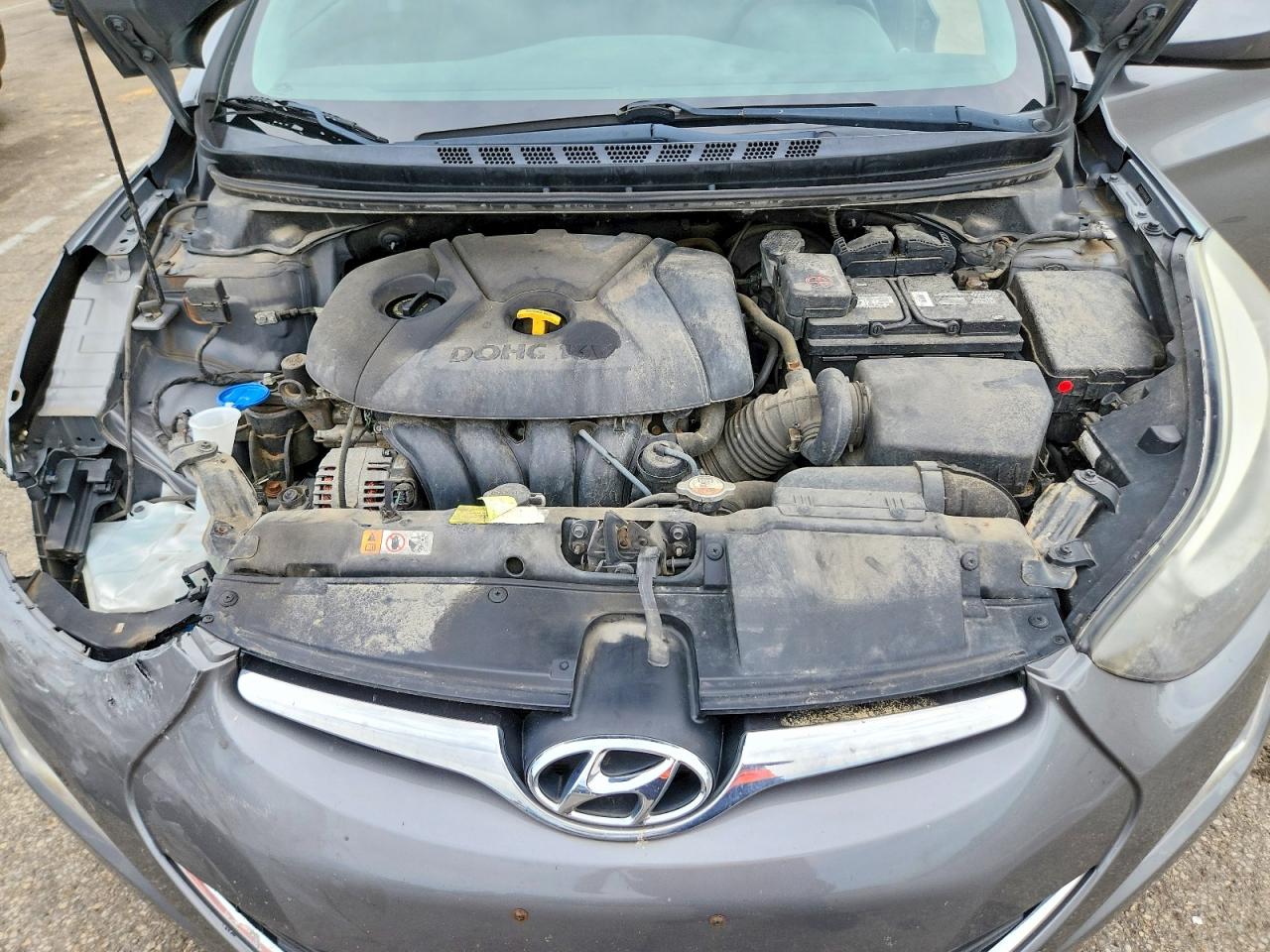 2014 Hyundai Elantra Se Gray vin: 5NPDH4AE6EH515509