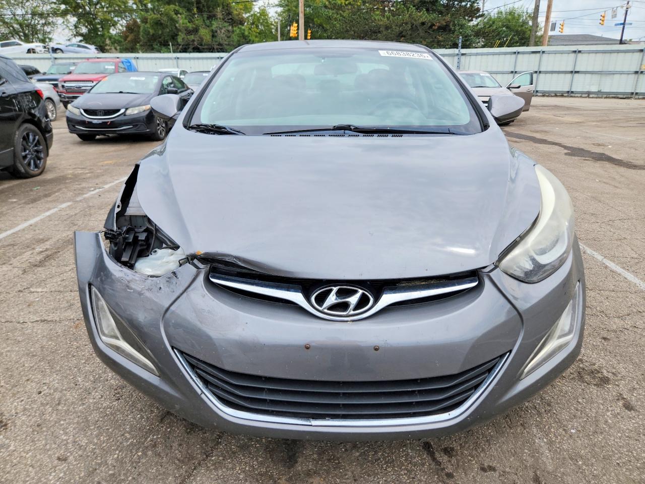 2014 Hyundai Elantra Se Gray vin: 5NPDH4AE6EH515509