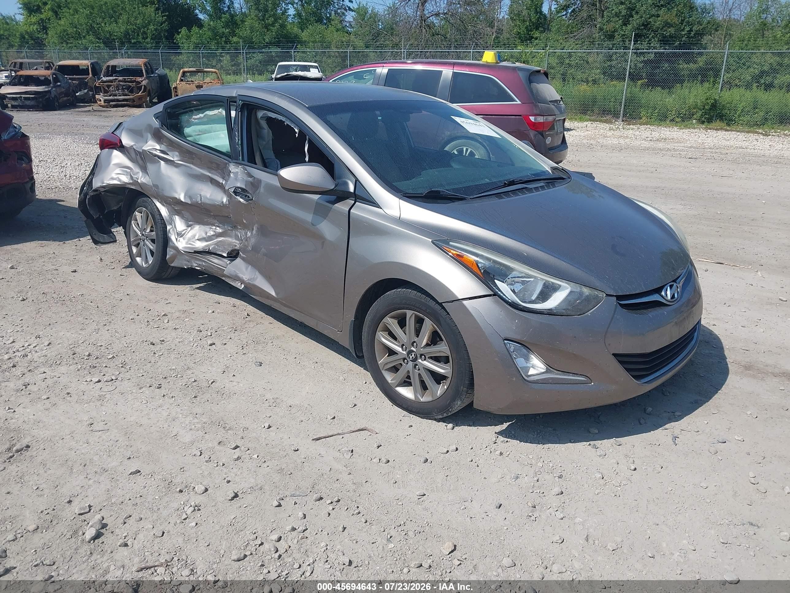 2014 Hyundai Elantra Se Gold vin: 5NPDH4AE6EH516255
