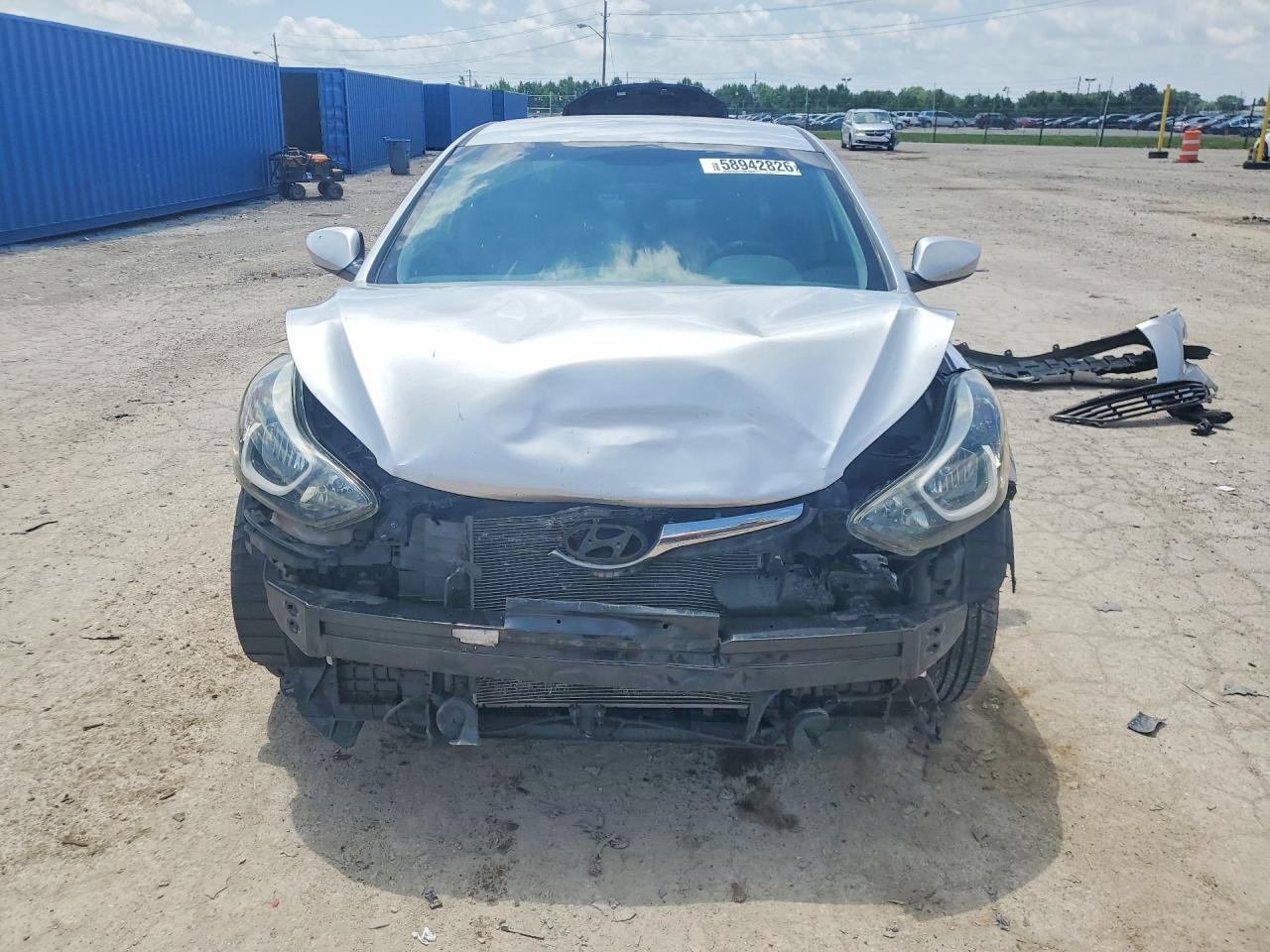 2014 Hyundai Elantra Se Silver vin: 5NPDH4AE6EH517440