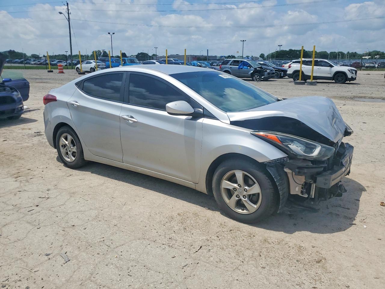 2014 Hyundai Elantra Se Silver vin: 5NPDH4AE6EH517440