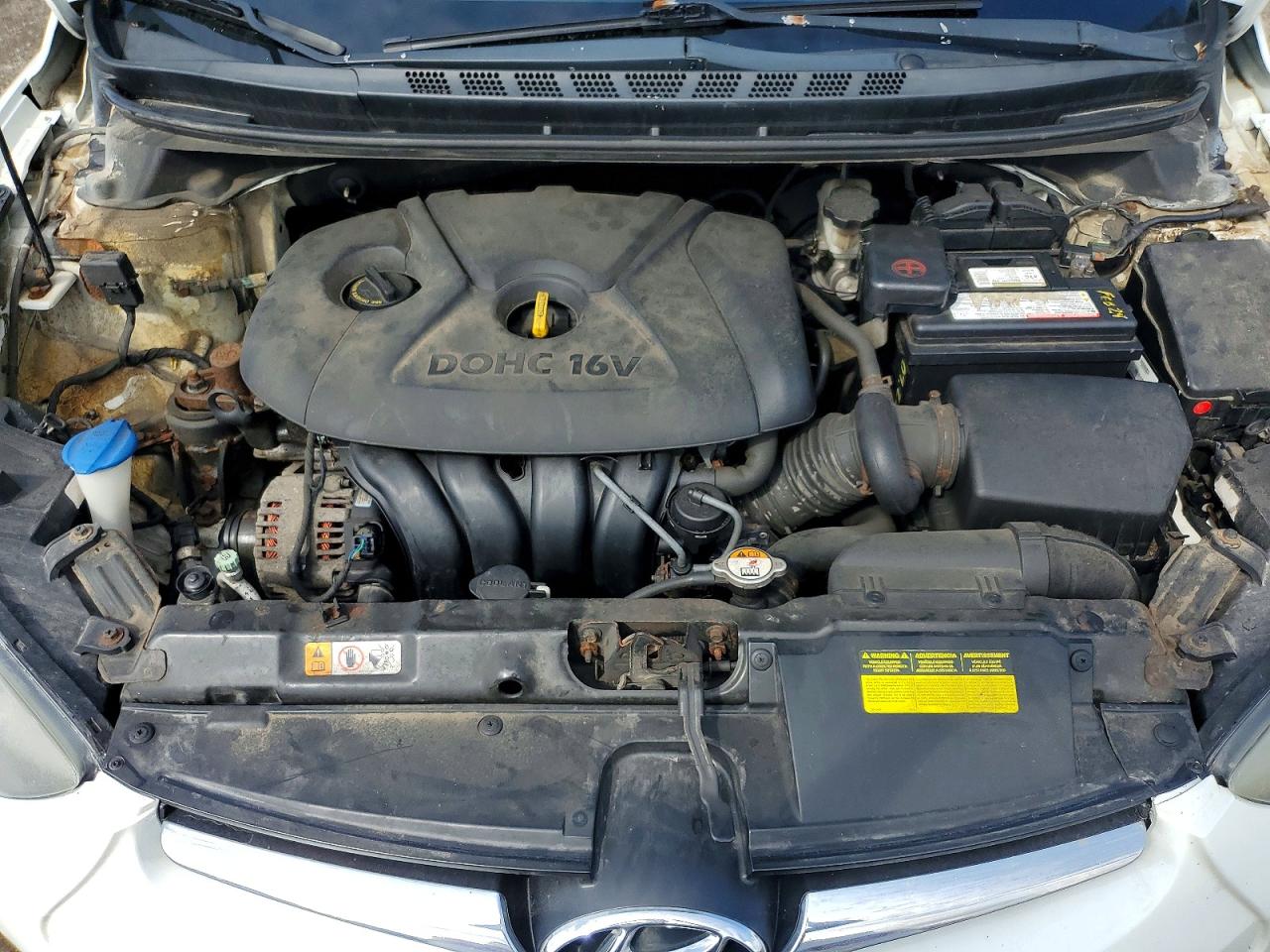 2014 Hyundai Elantra Se White vin: 5NPDH4AE6EH519009