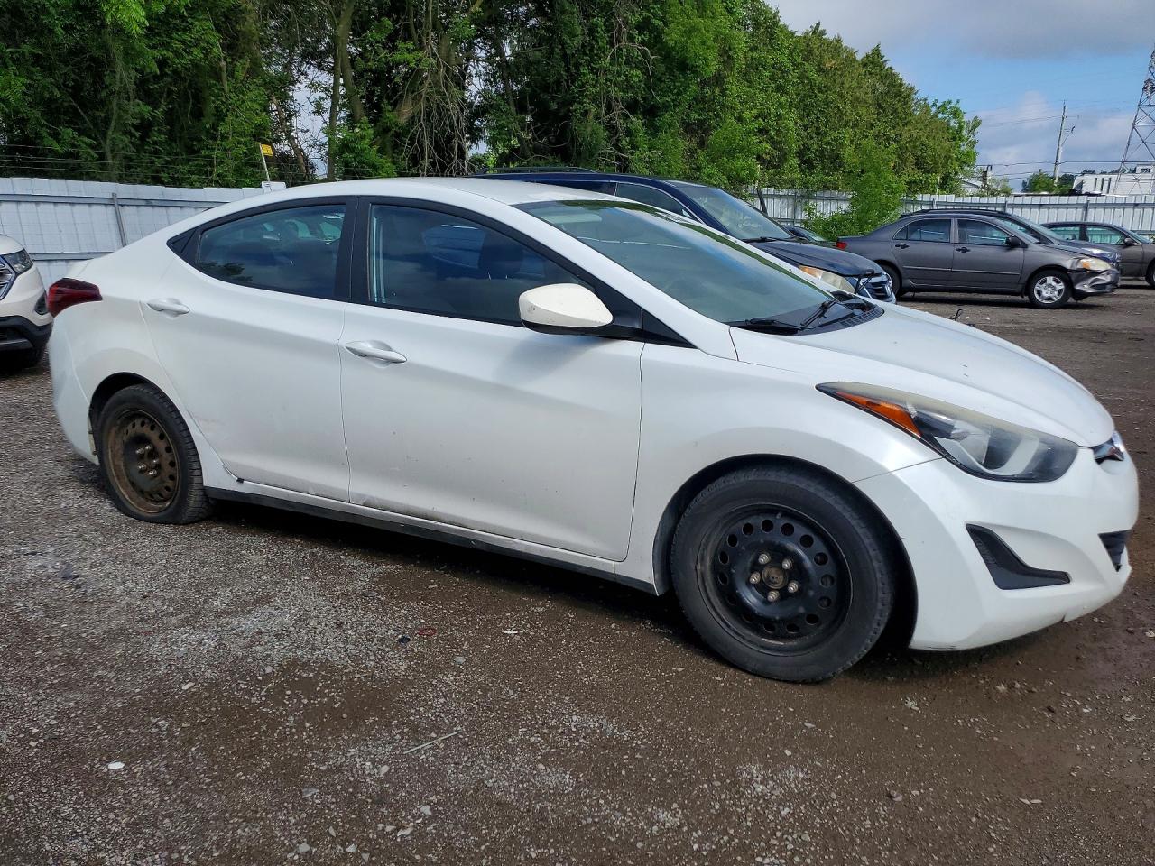 2014 Hyundai Elantra Se White vin: 5NPDH4AE6EH519009
