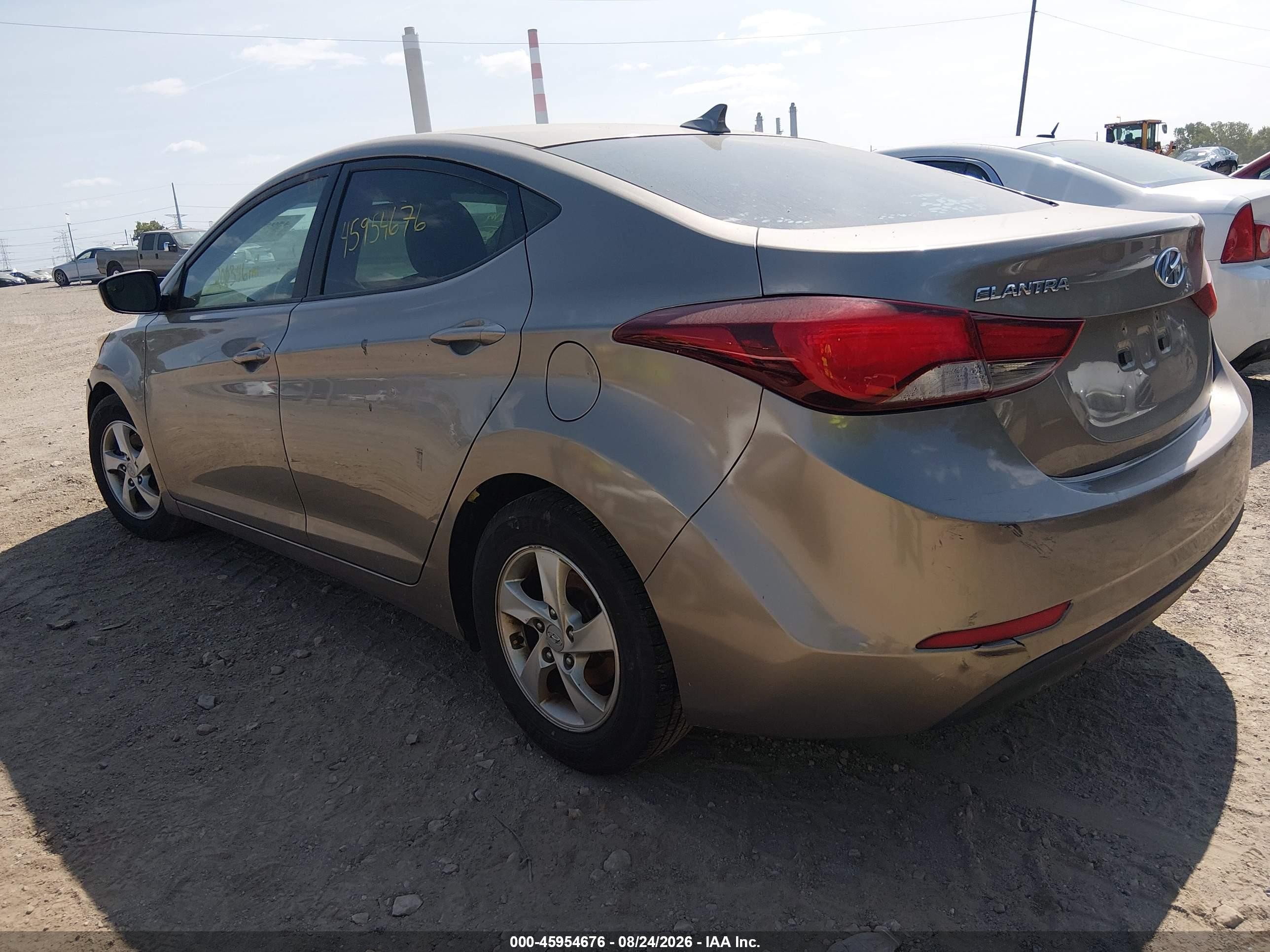 2014 Hyundai Elantra Se Gray vin: 5NPDH4AE6EH529832