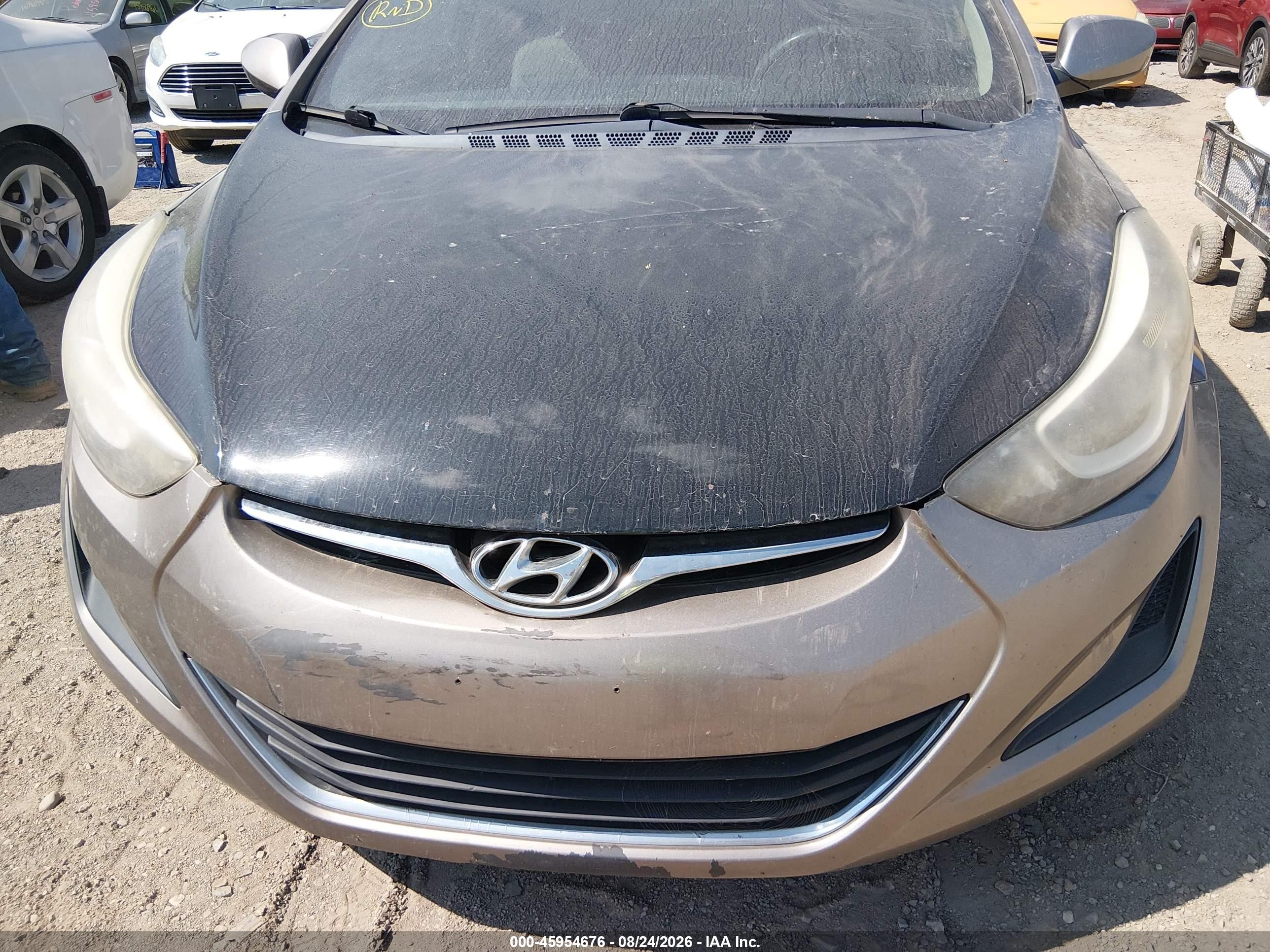 2014 Hyundai Elantra Se Gray vin: 5NPDH4AE6EH529832