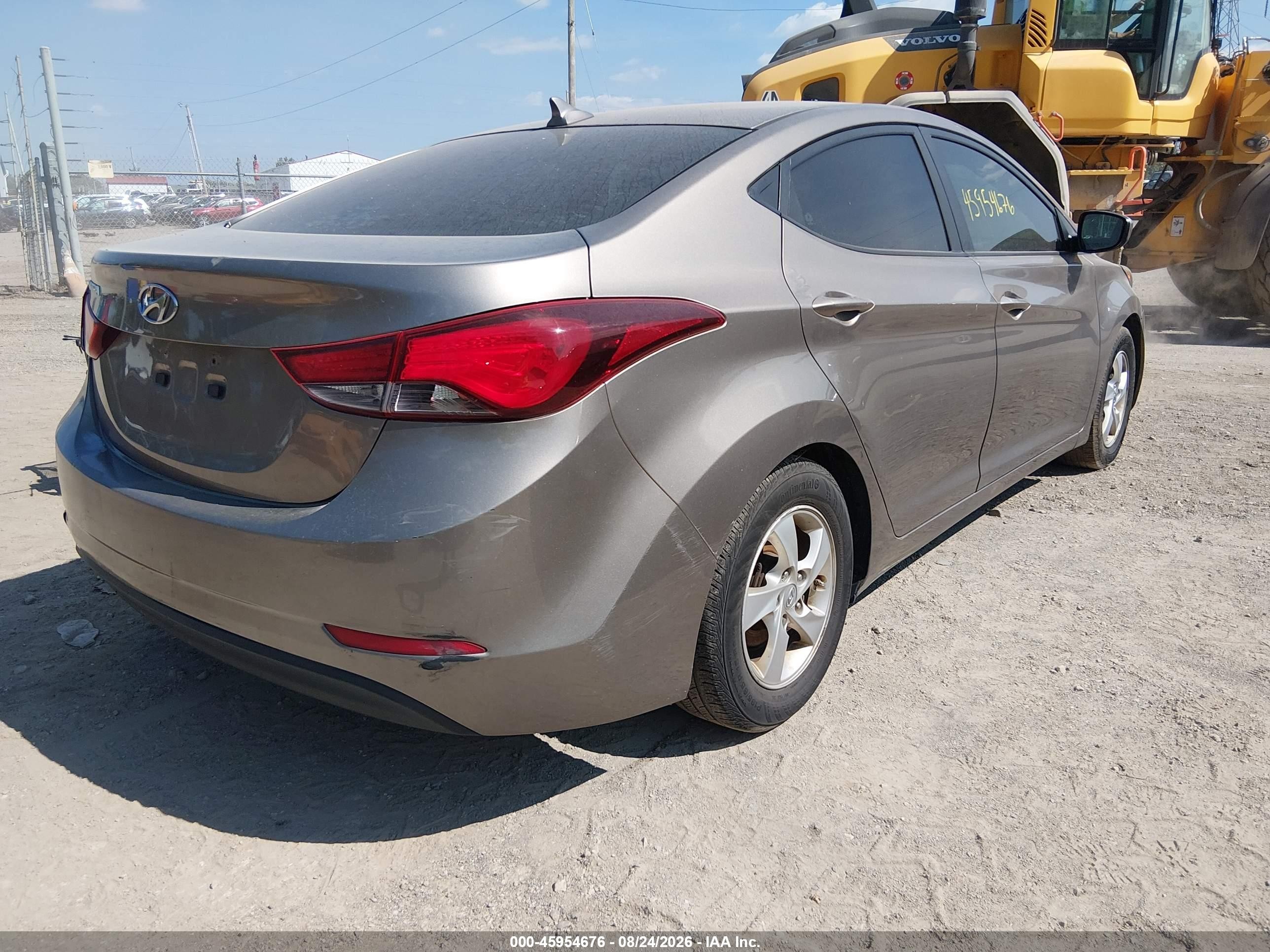 2014 Hyundai Elantra Se Gray vin: 5NPDH4AE6EH529832