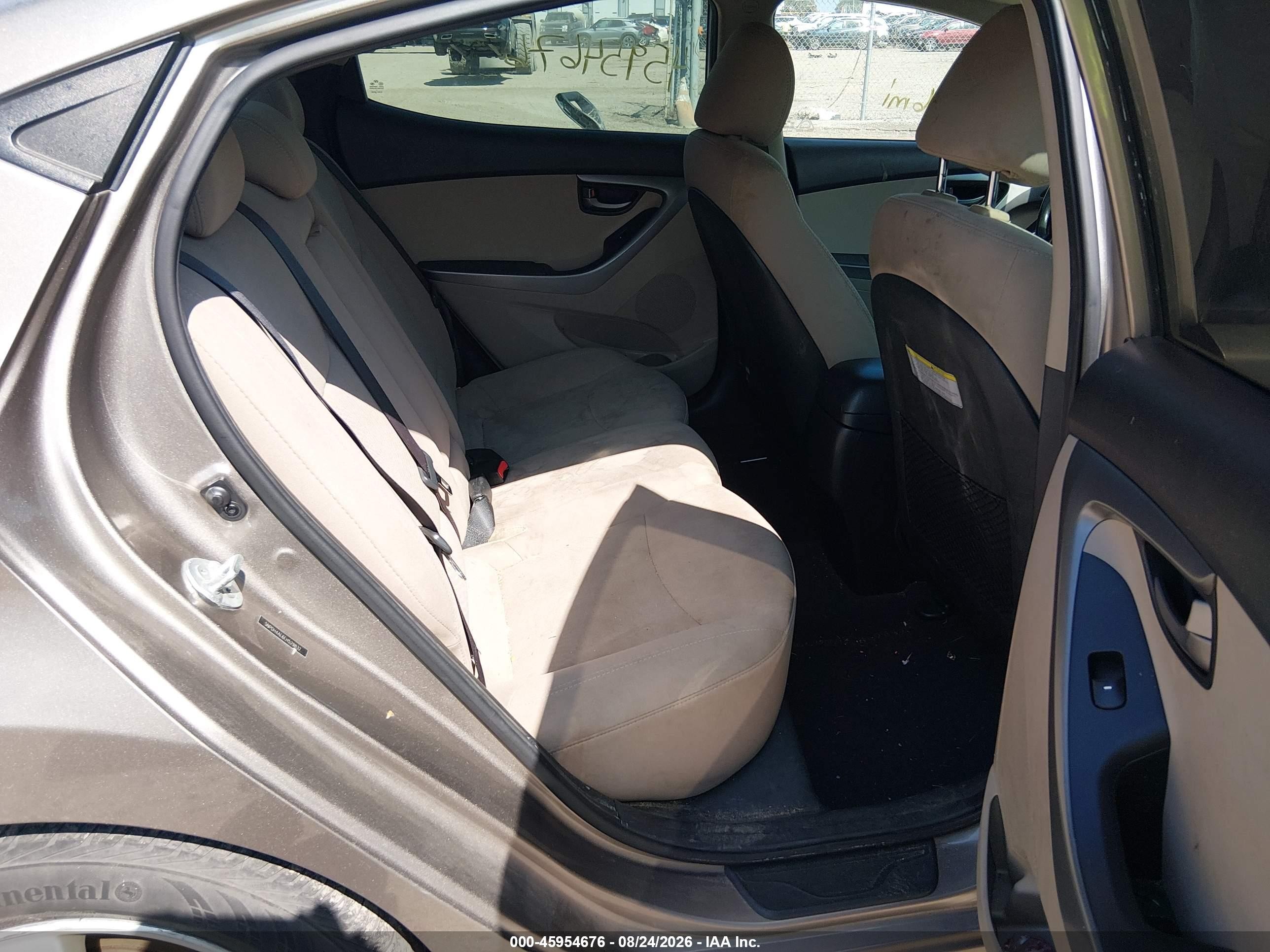 2014 Hyundai Elantra Se Gray vin: 5NPDH4AE6EH529832