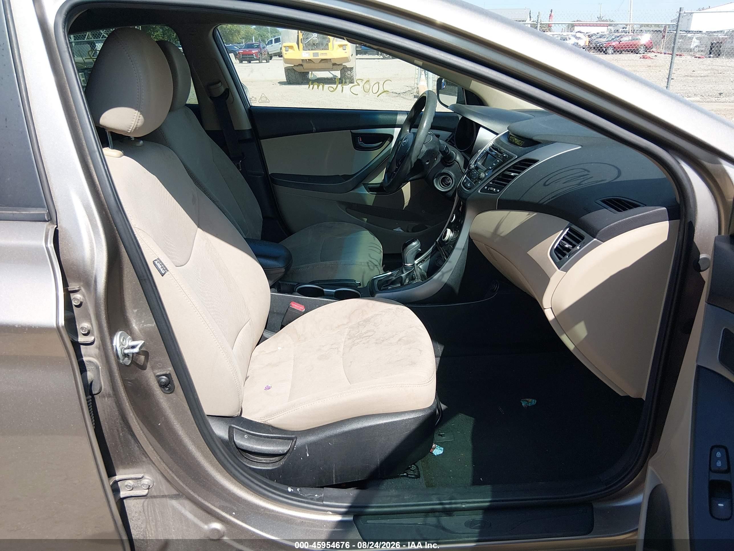 2014 Hyundai Elantra Se Gray vin: 5NPDH4AE6EH529832