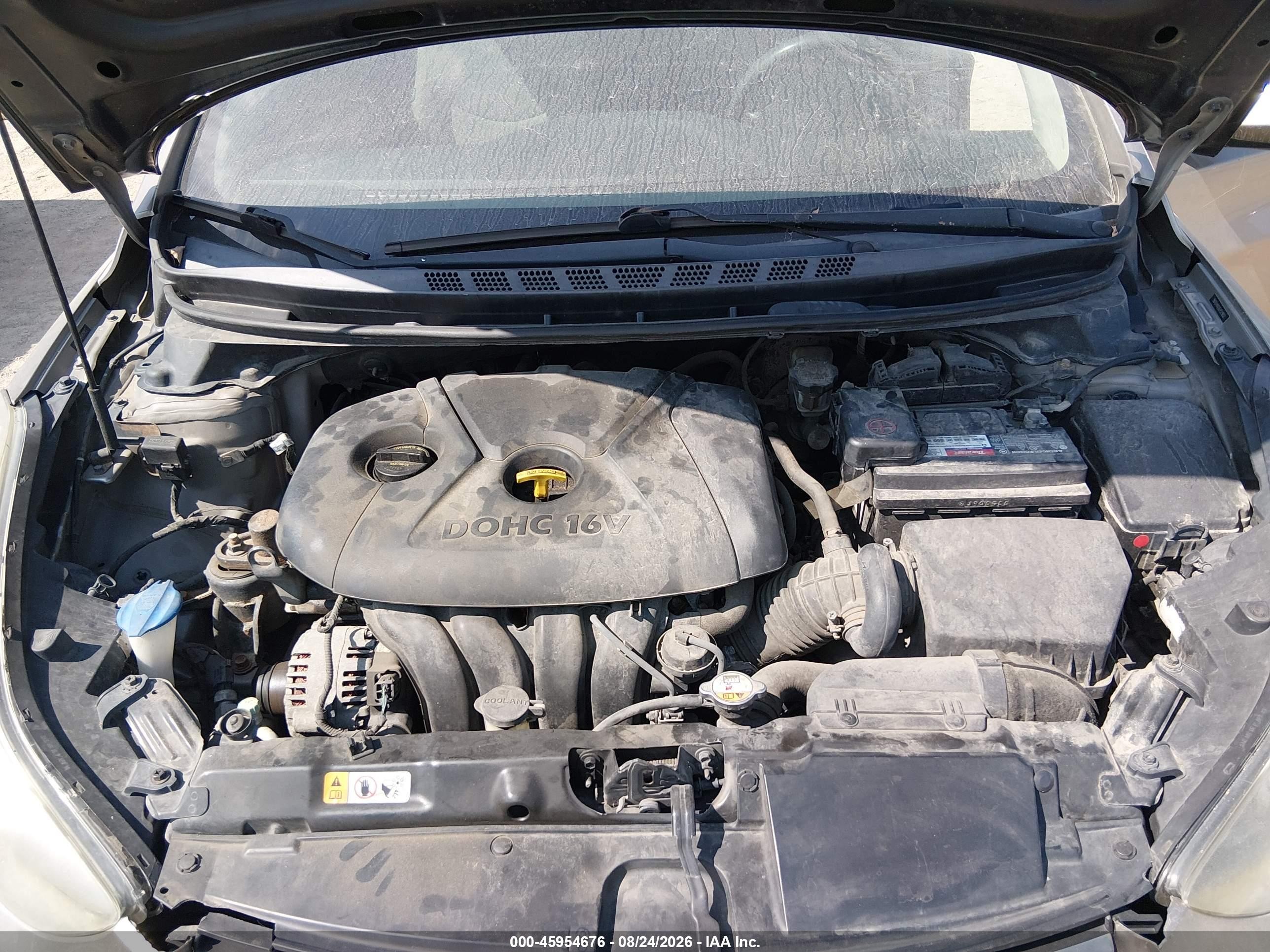 2014 Hyundai Elantra Se Gray vin: 5NPDH4AE6EH529832