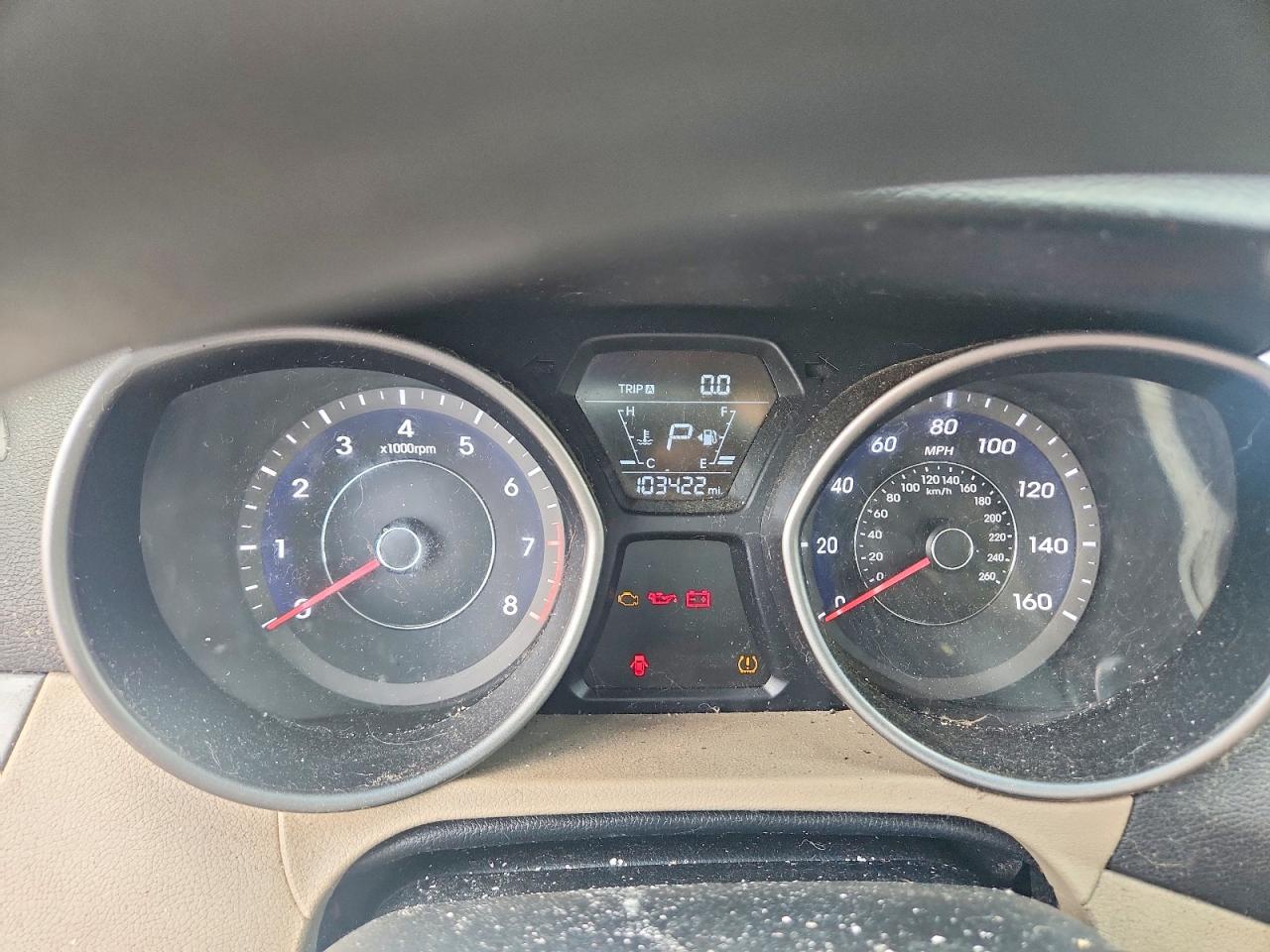 2014 Hyundai Elantra Se Коричневый vin: 5NPDH4AE6EH530091