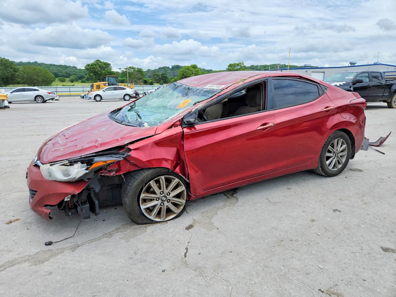 2014 Hyundai Elantra Se Red vin: 5NPDH4AE6EH531905