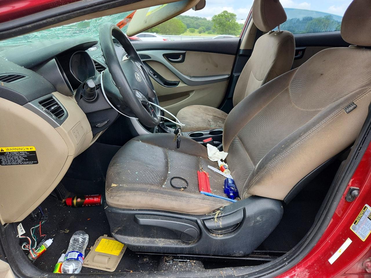 2014 Hyundai Elantra Se Red vin: 5NPDH4AE6EH531905