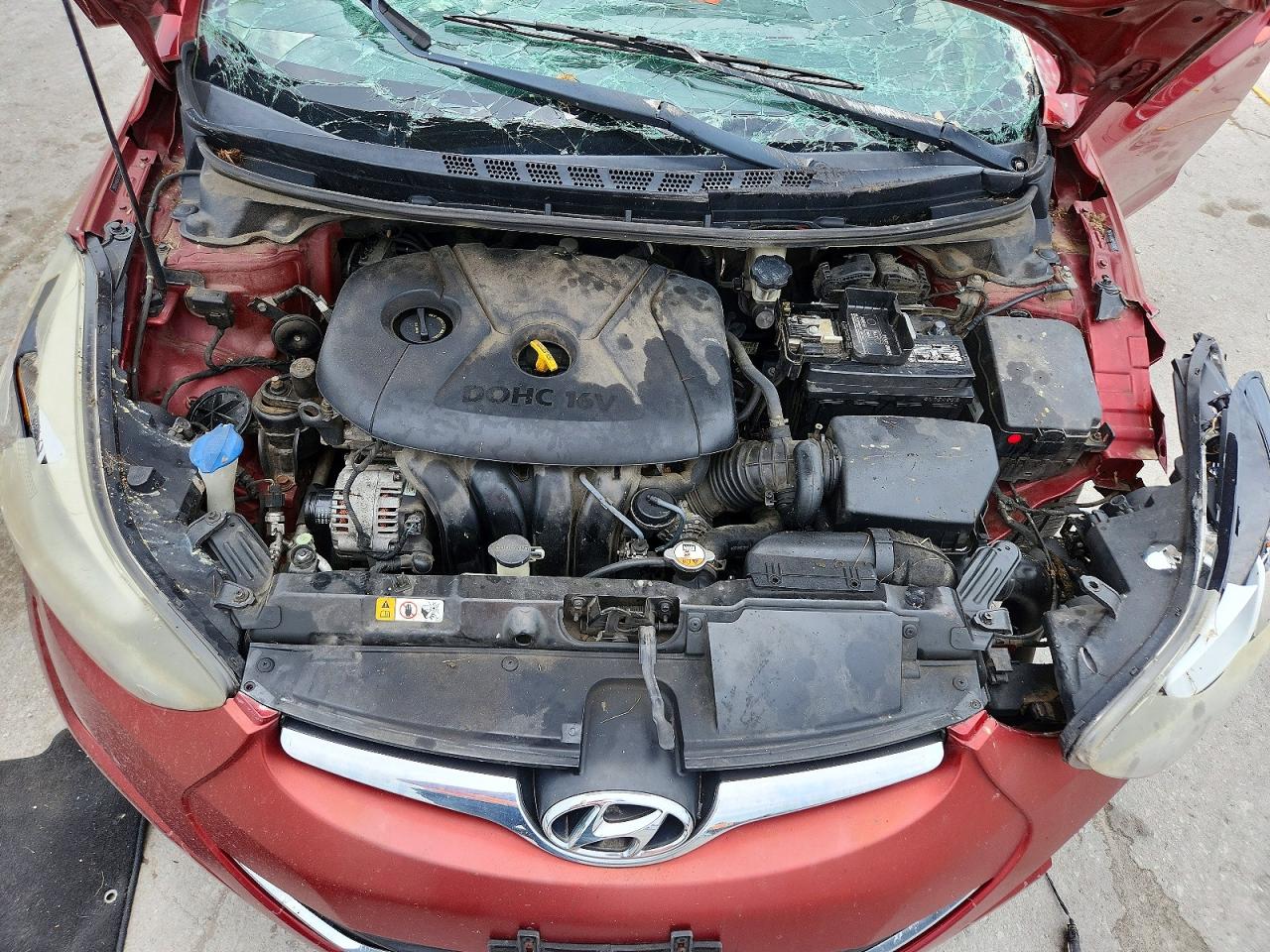 2014 Hyundai Elantra Se Red vin: 5NPDH4AE6EH531905