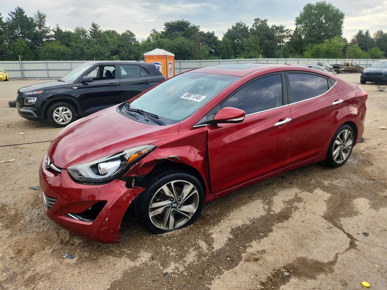 2014 Hyundai Elantra Limited Red vin: 5NPDH4AE6EH532293