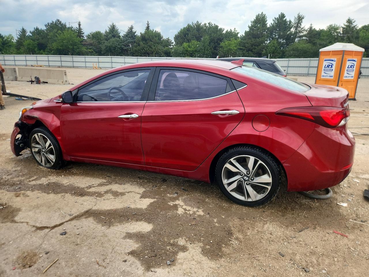 2014 Hyundai Elantra Limited Red vin: 5NPDH4AE6EH532293