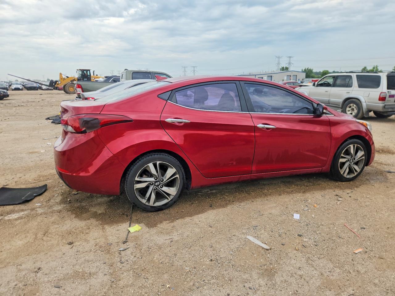 2014 Hyundai Elantra Limited Red vin: 5NPDH4AE6EH532293