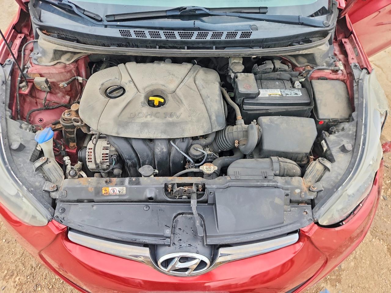 2014 Hyundai Elantra Limited Red vin: 5NPDH4AE6EH532293