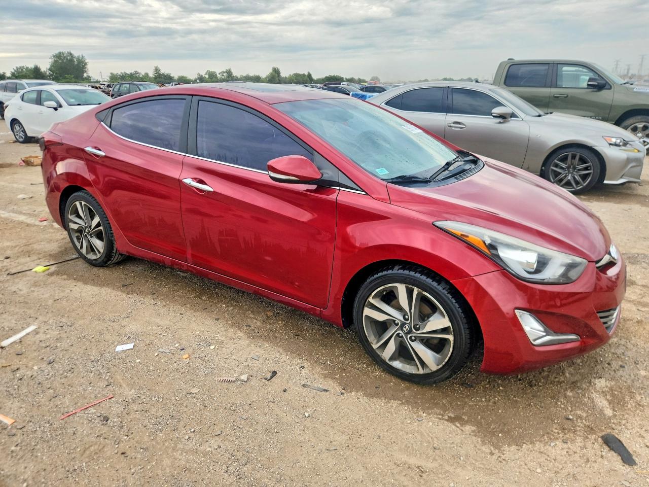 2014 Hyundai Elantra Limited Red vin: 5NPDH4AE6EH532293