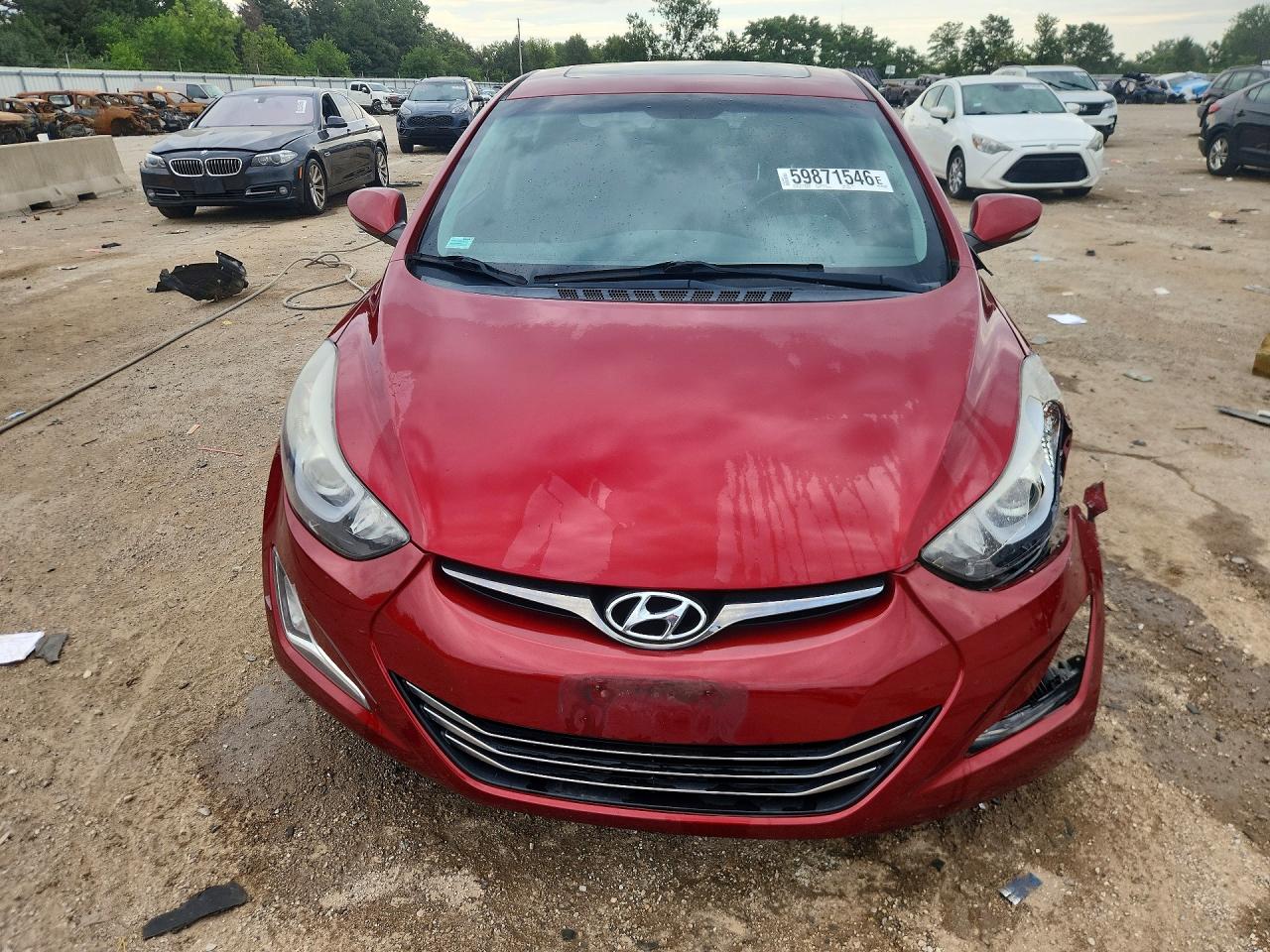 2014 Hyundai Elantra Limited Red vin: 5NPDH4AE6EH532293