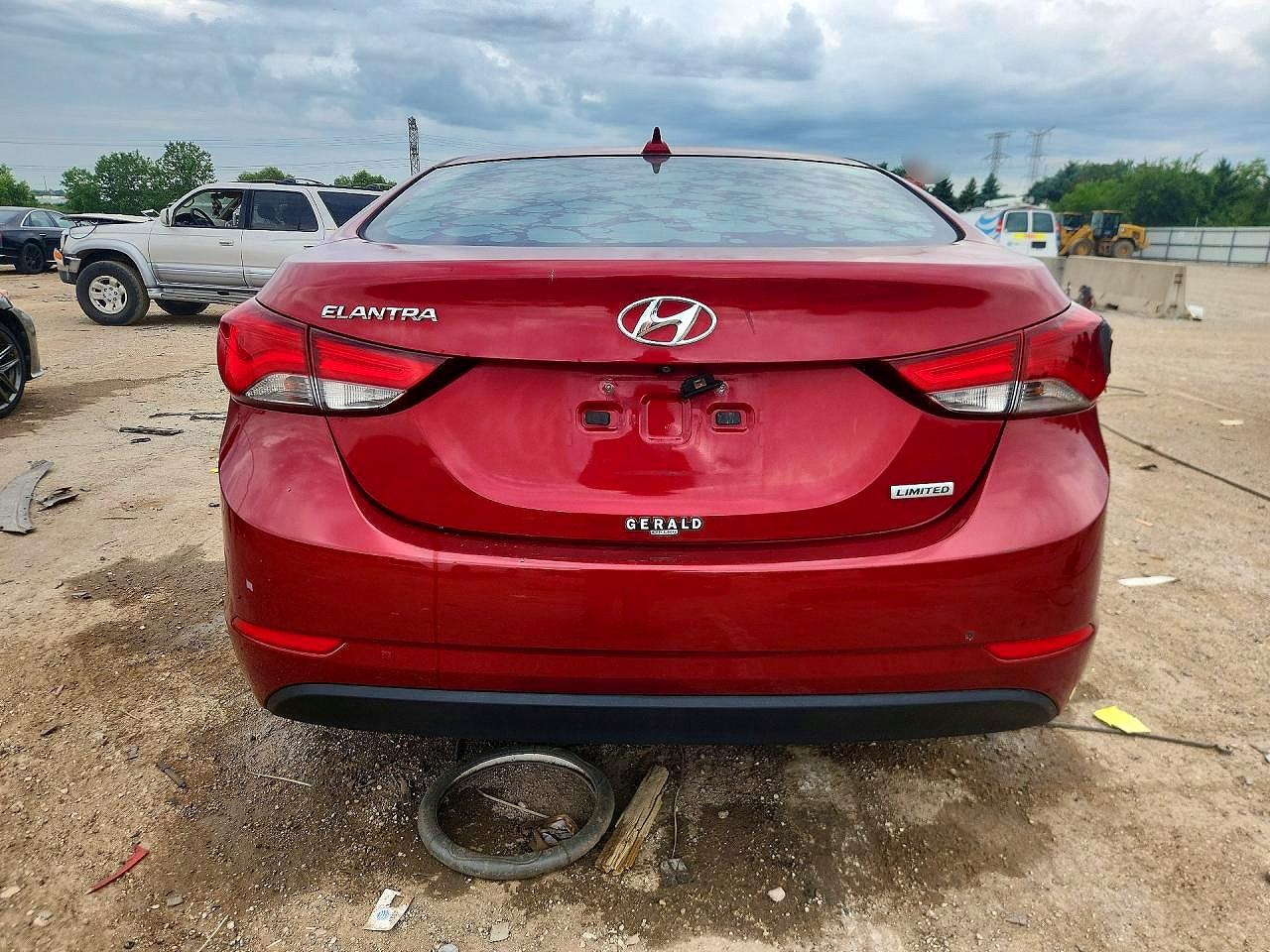 2014 Hyundai Elantra Limited Red vin: 5NPDH4AE6EH532293