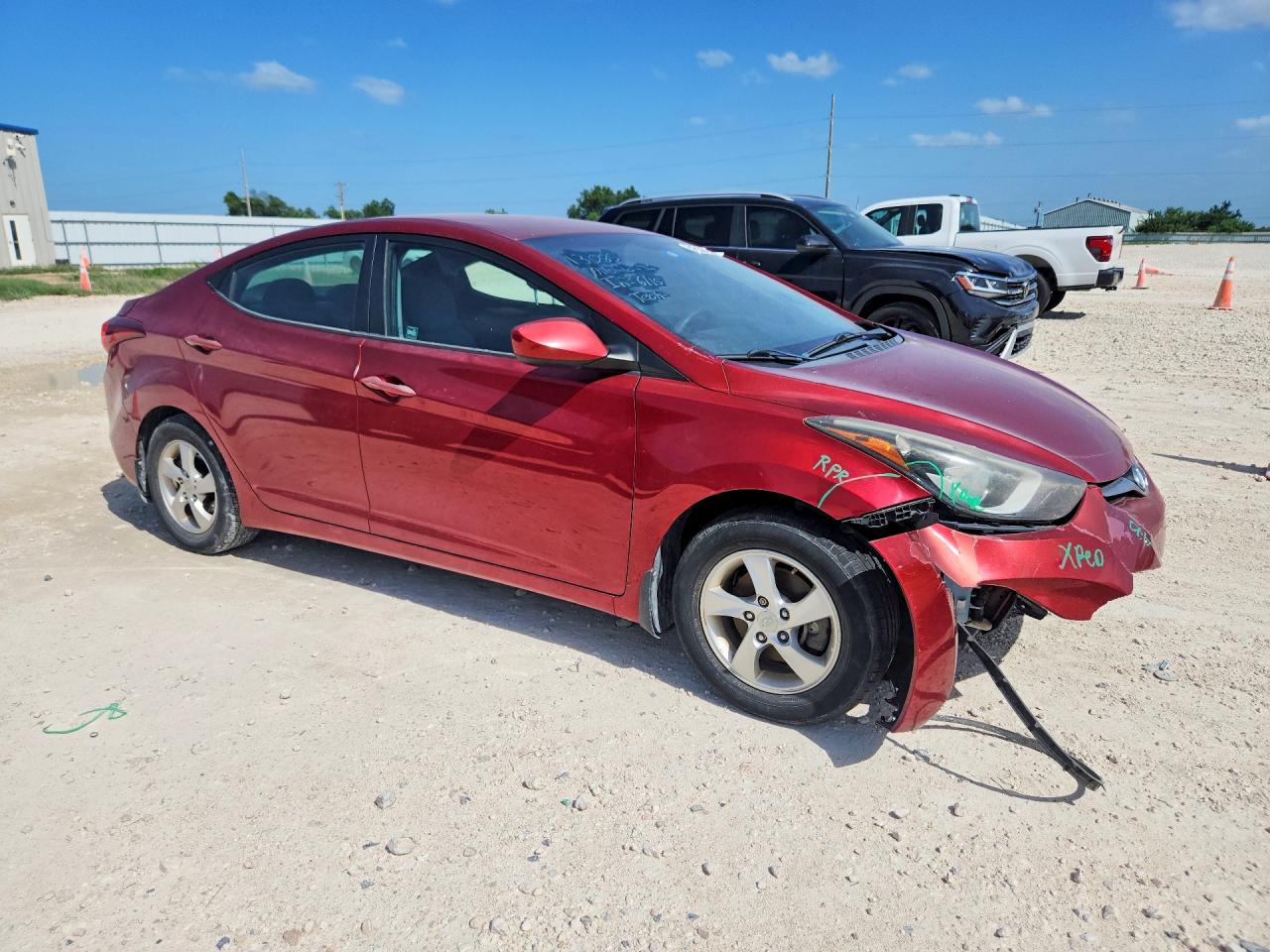 2014 Hyundai Elantra Se Red vin: 5NPDH4AE6EH534674