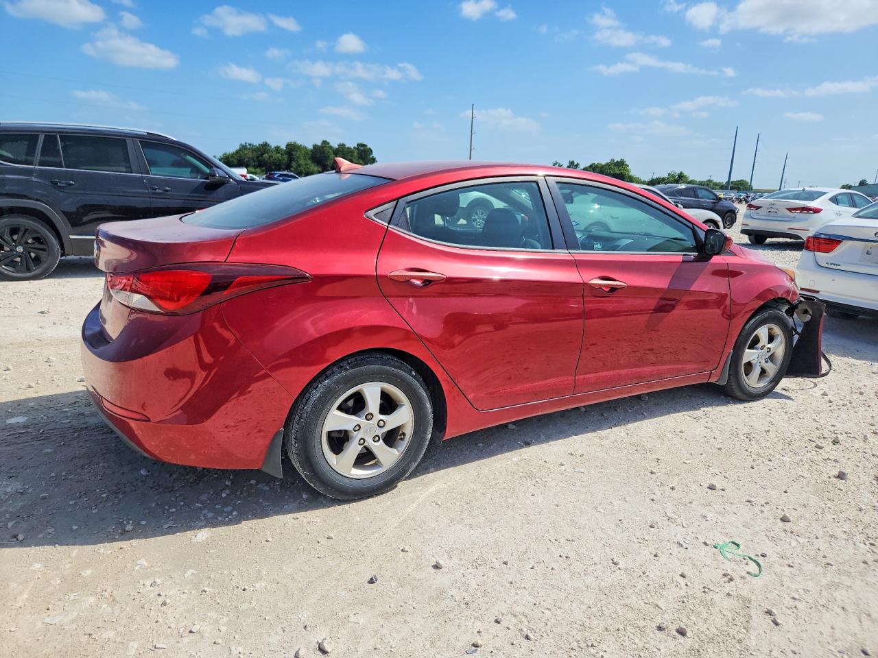 2014 Hyundai Elantra Se Red vin: 5NPDH4AE6EH534674