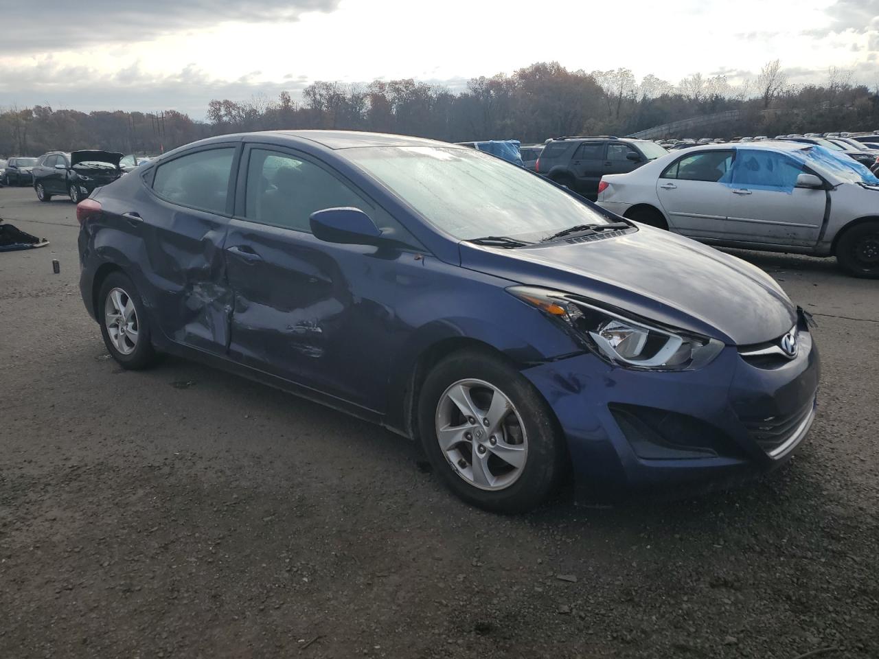 2014 Hyundai Elantra Se Blue vin: 5NPDH4AE6EH539406