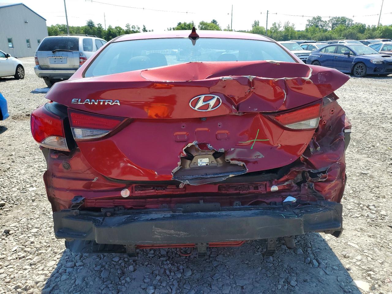 2014 Hyundai Elantra Se Red vin: 5NPDH4AE6EH542466
