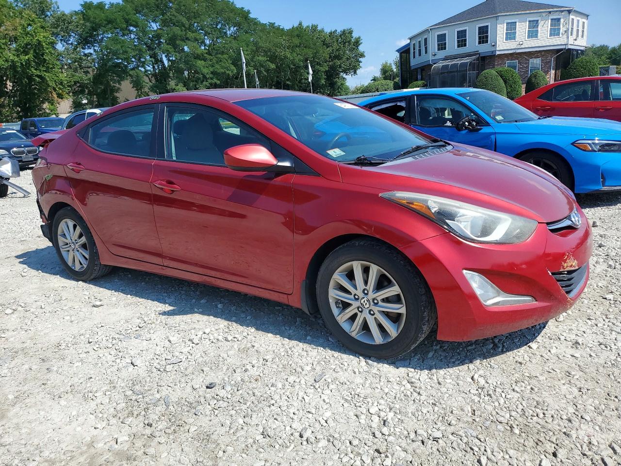 2014 Hyundai Elantra Se Red vin: 5NPDH4AE6EH542466