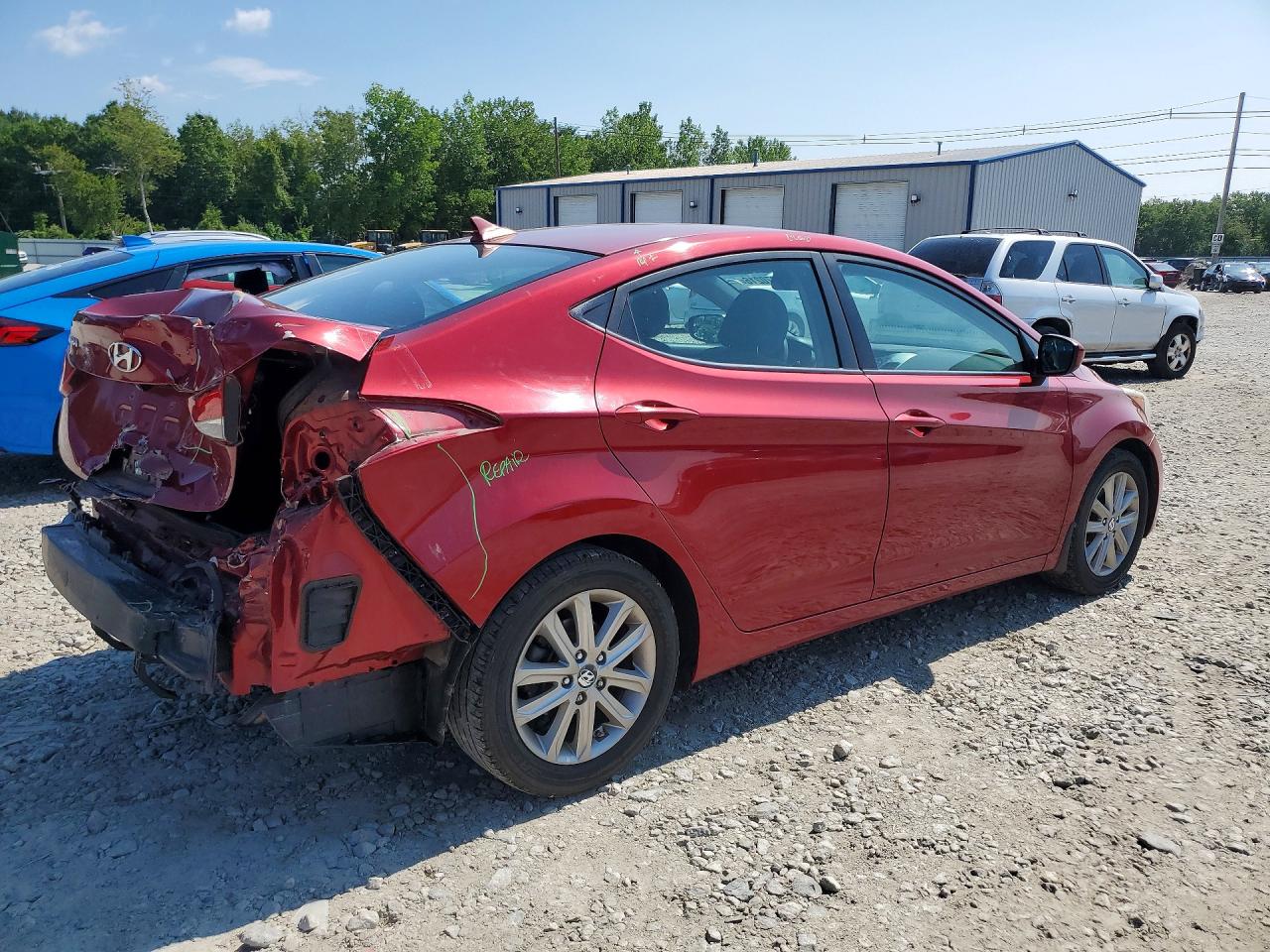 2014 Hyundai Elantra Se Red vin: 5NPDH4AE6EH542466